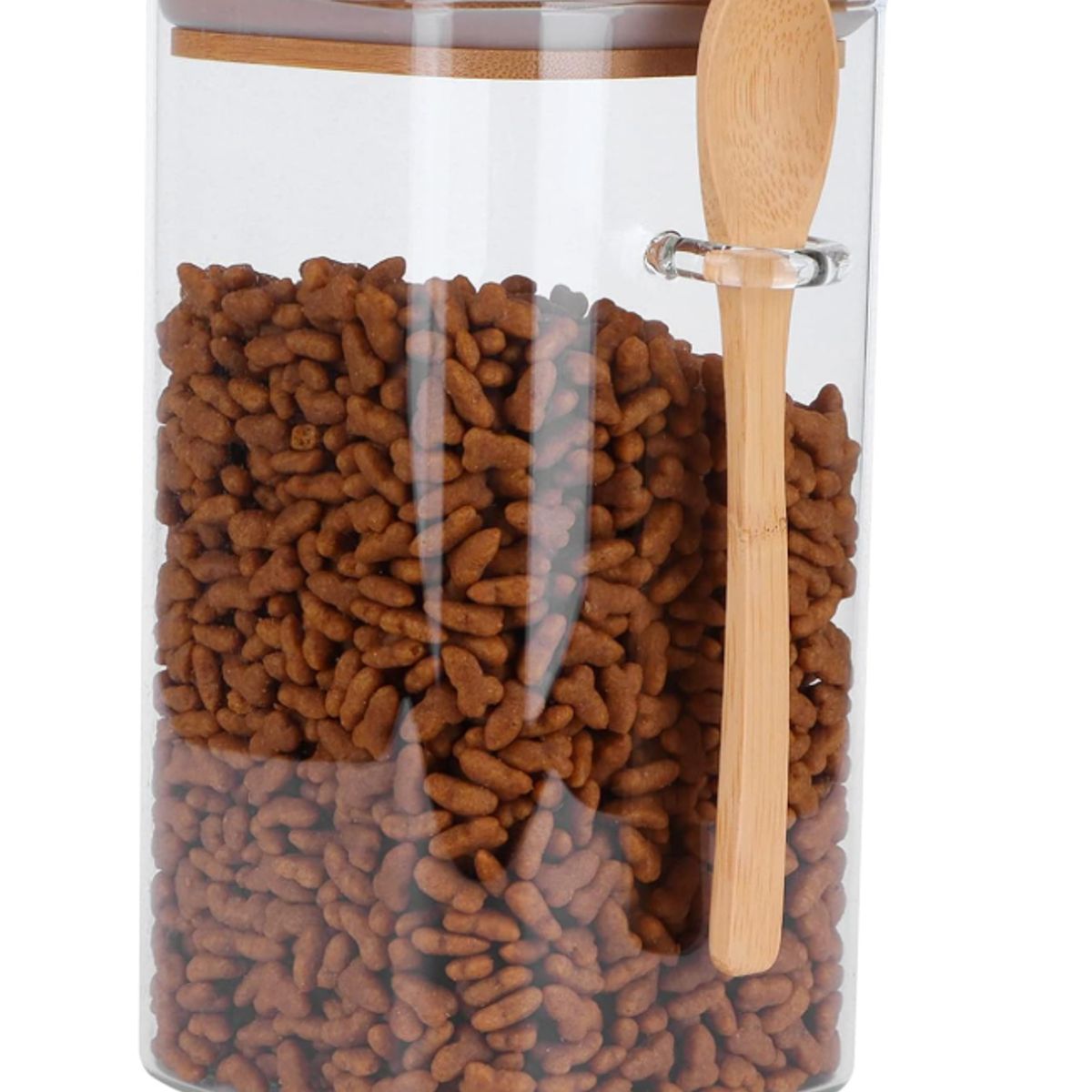 GENERICO - Pack x 2 Canister Cuadrado con Tapa y Cuchara de Bambú 700ml