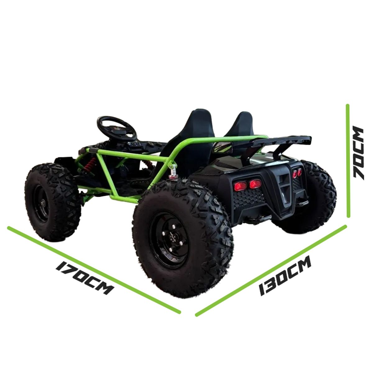 GENERICO - KART FORMULA 1 Todo terreno 48V Capacidad 180kg Adulto Con Cardan Color Verde