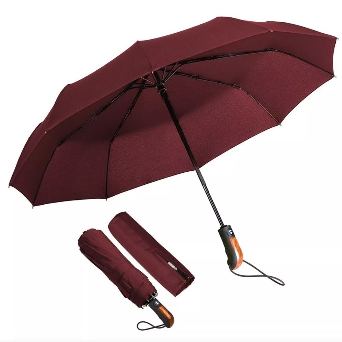 GENERICO - Paragua Sombrilla de Cartera Plegable Doble Forro