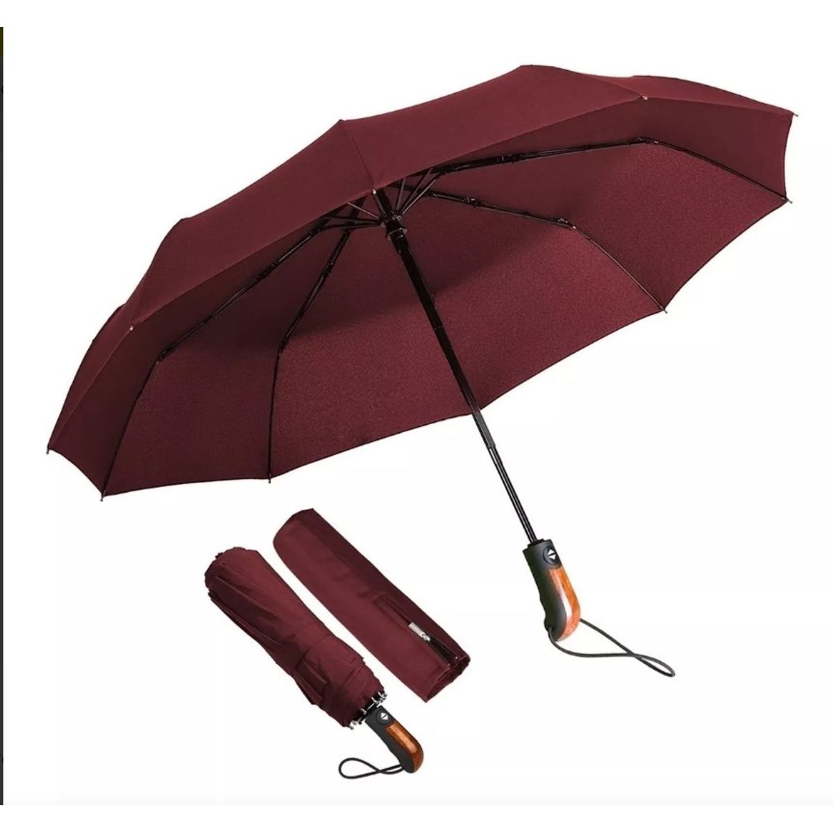 GENERICO - Paragua Sombrilla de Cartera Plegable Doble Forro