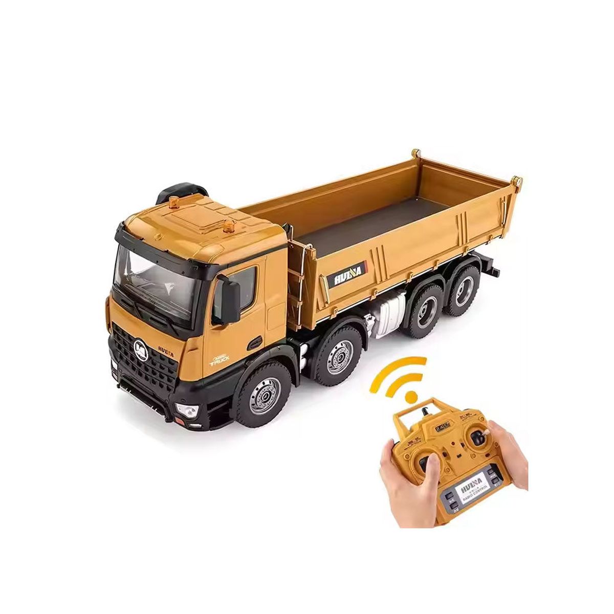 HUINA - Huina 1536 Camión Volquete 8x4 a Control Remoto Escala 1 14 con Batería Recargable