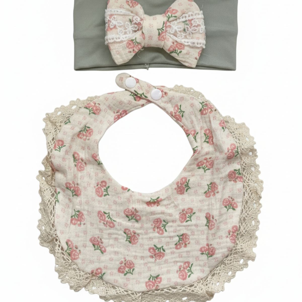 GENERICO - BABERO PARA BEBE CON LAZO -PRINT