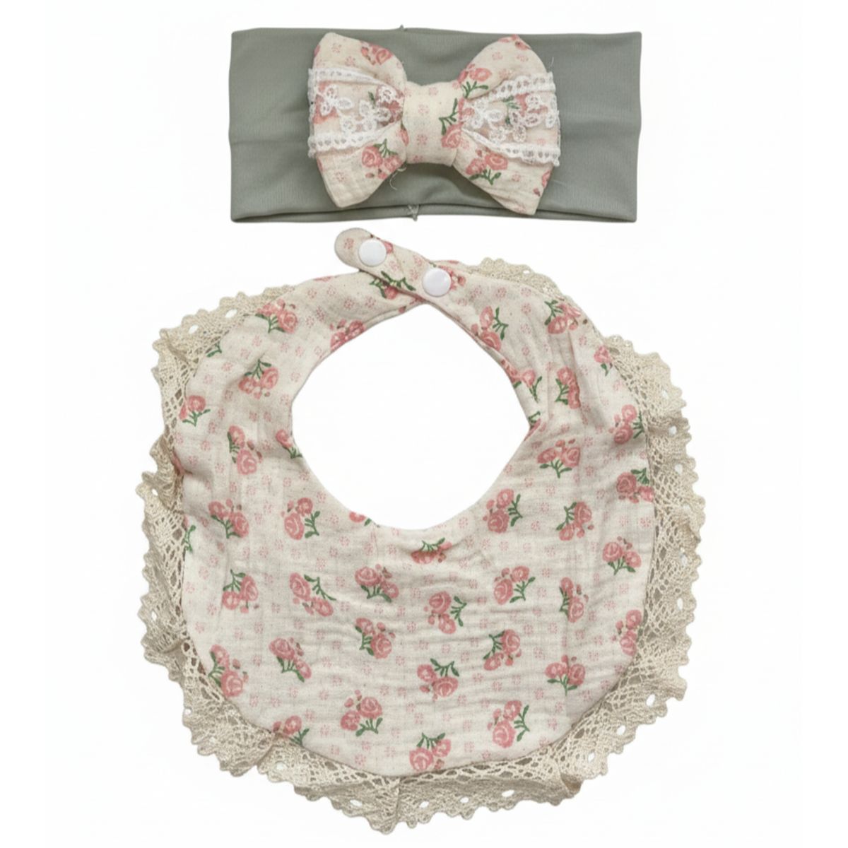 GENERICO - BABERO PARA BEBE CON LAZO -PRINT