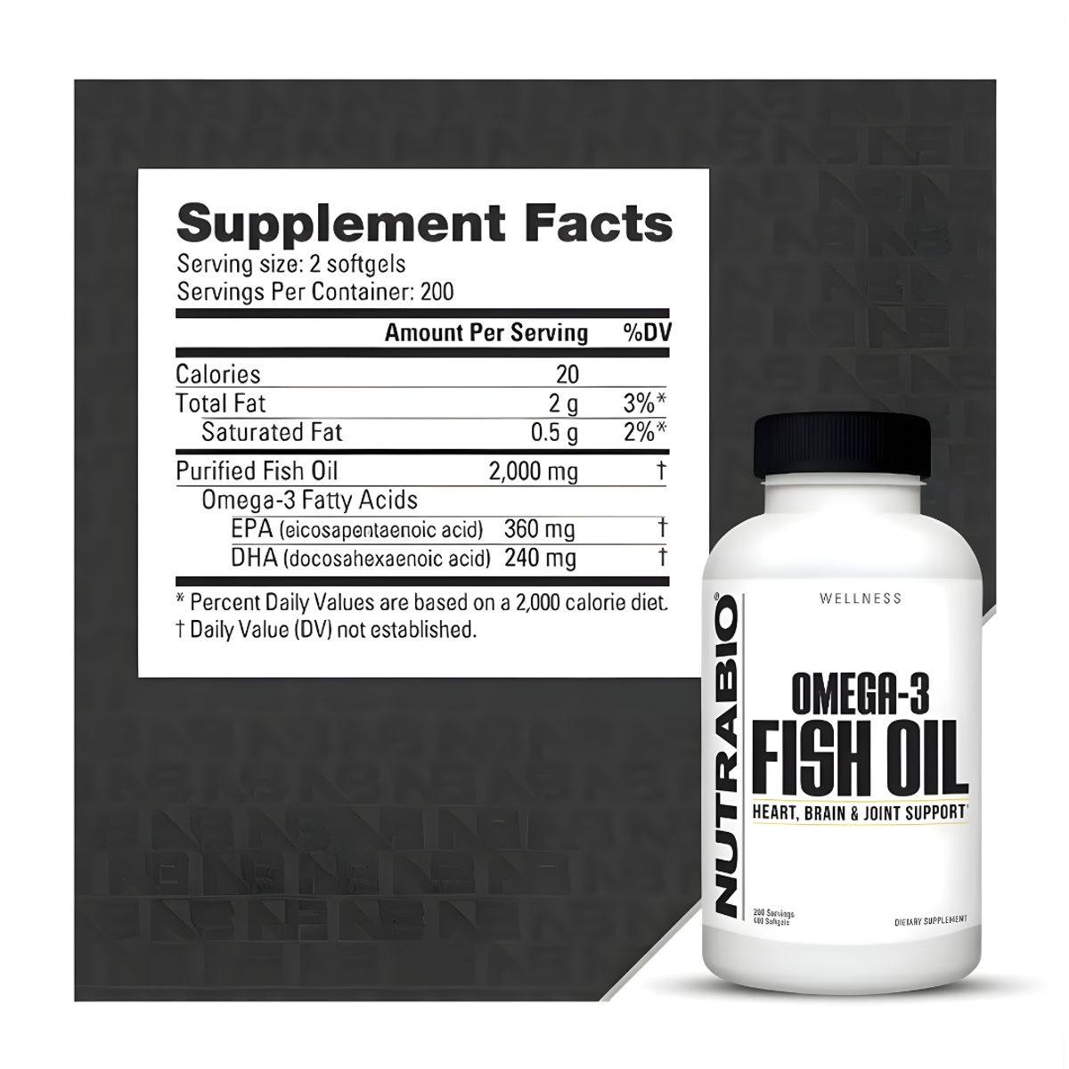 NUTRABIO - Aceite de pescado - Fish Oil Omega 3 Nutrabio - 400 cápsulas