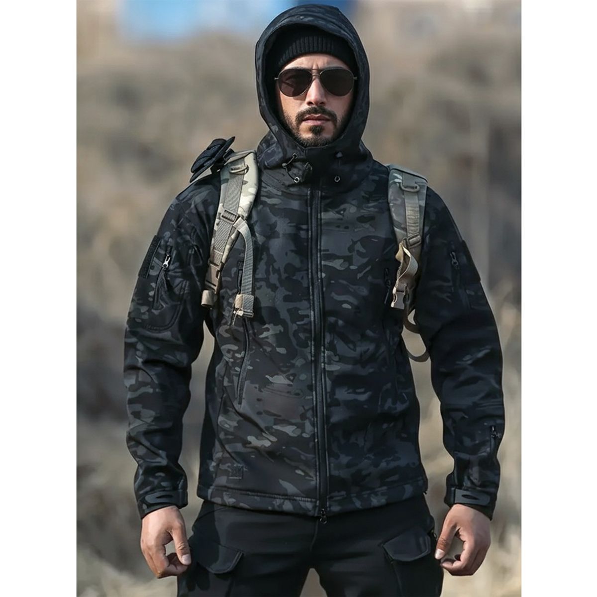 GENERICO - Casaca tactica Softshell impermeable chaqueta piel de tiburon clasica