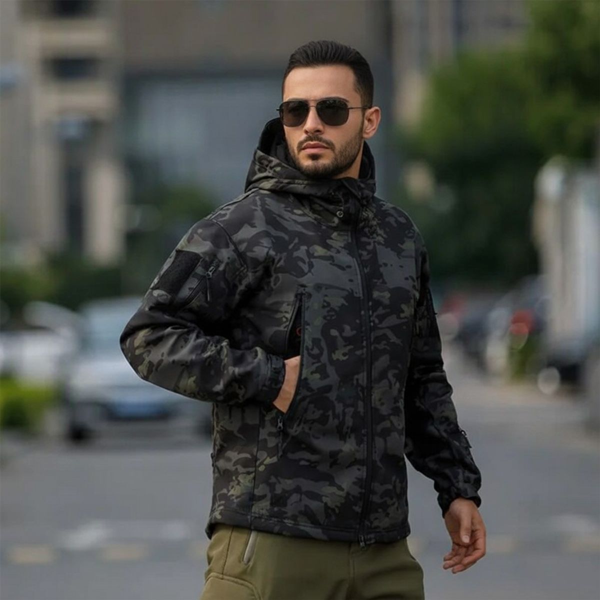 GENERICO - Casaca tactica Softshell impermeable chaqueta piel de tiburon clasica