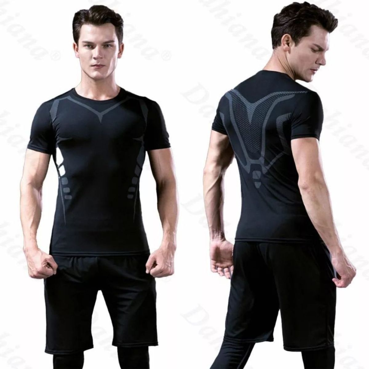 42AROZINA - Camisetas Deportivas Compresión Secado Rápido Polera Hombre