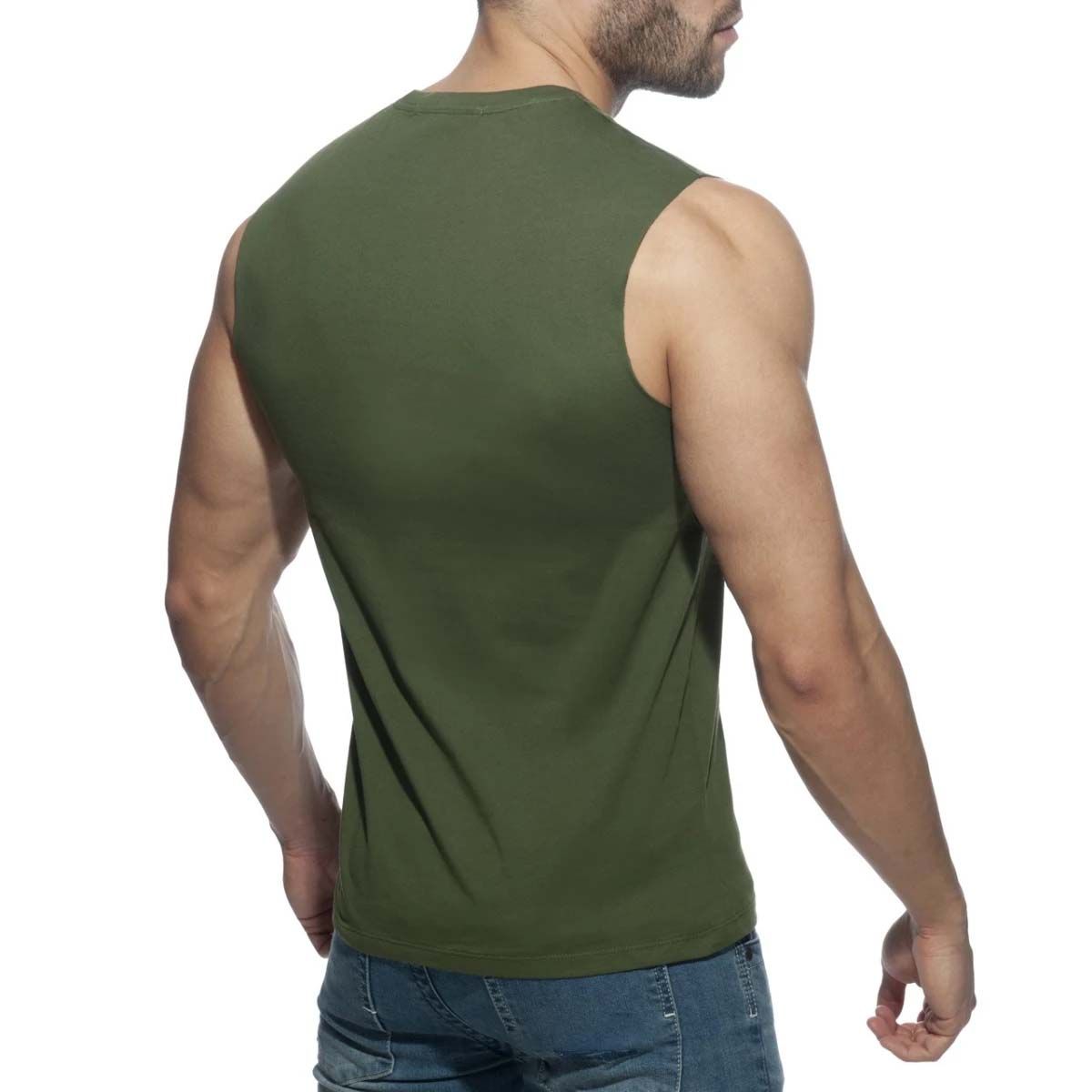 42AROZINA - Chaleco casual con cuello en V de color liso para hombre