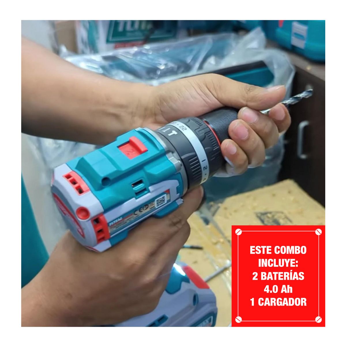 TOTAL TOOLS - Combo Llave Impacto 850nm Brushless + Taladro Impacto 96nm