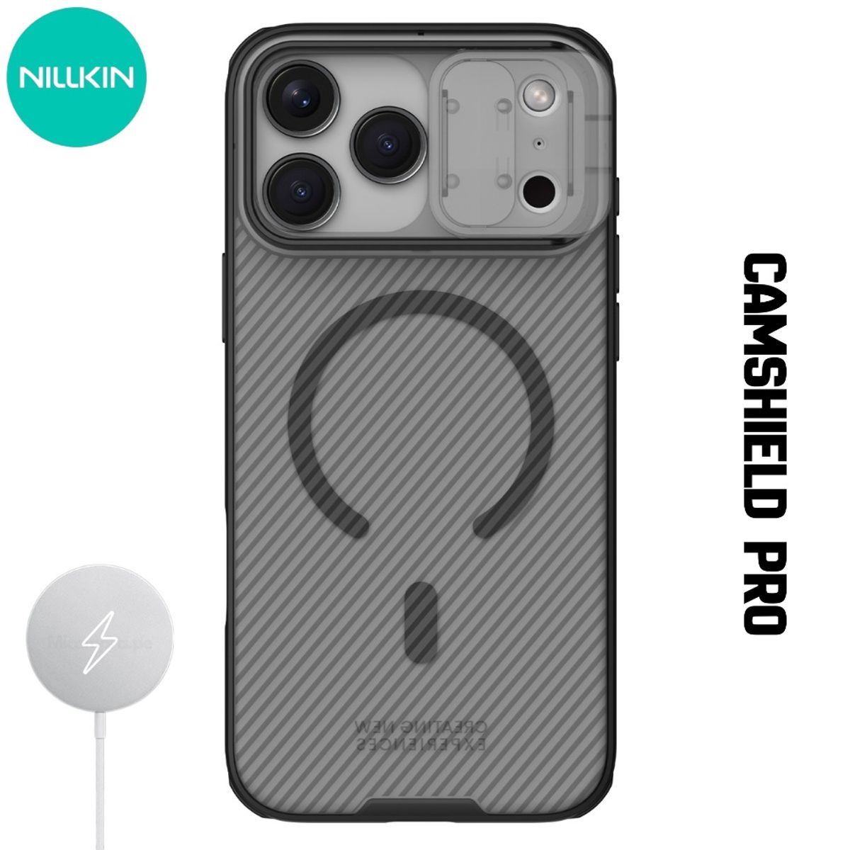 NILLKIN - Case Nillkin Camshield Pro - iPhone 17 Pro Max (MagSafe) - Negro Transparente