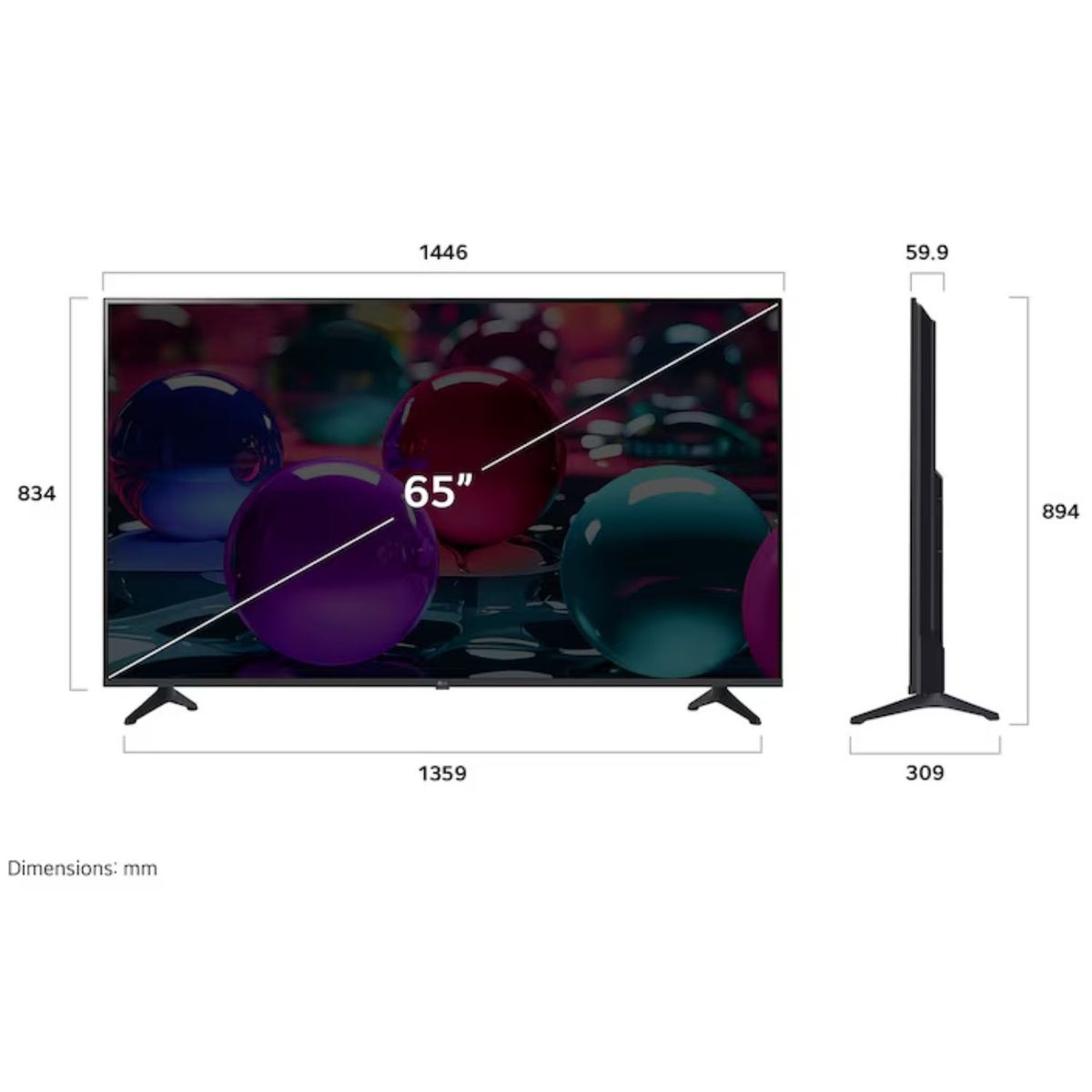 LG - Televisor LG 65" Smart UHD 4K Thinq Ai 65UA7300PSB + Magic Remote - Nuevo 2025