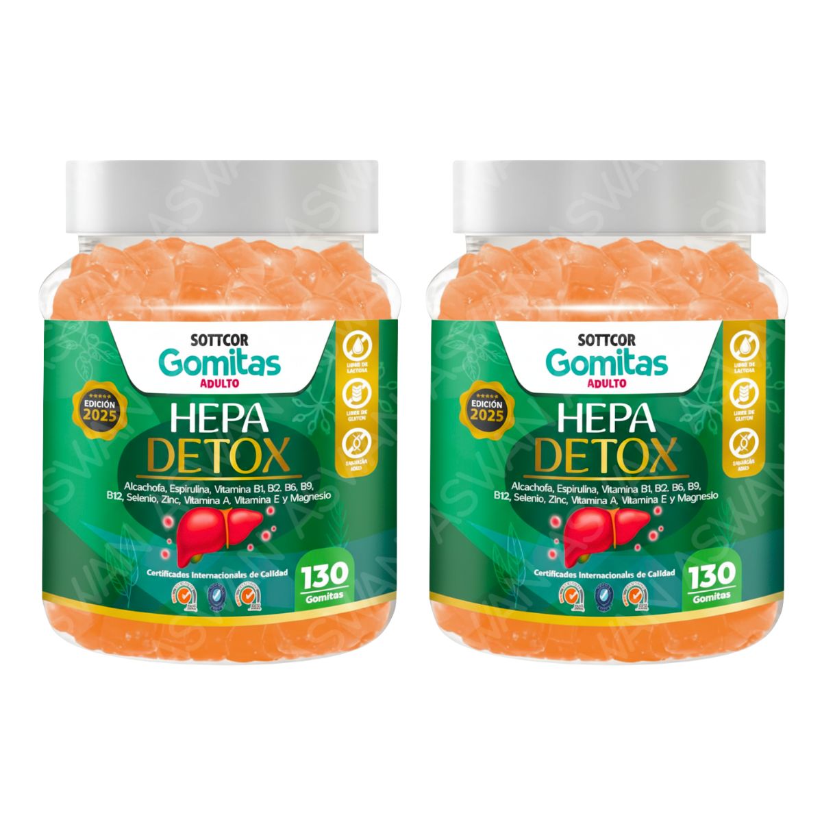 GENERICO - Pack X2 Gomitas Hepadetox 150 UND - SOTTCOR
