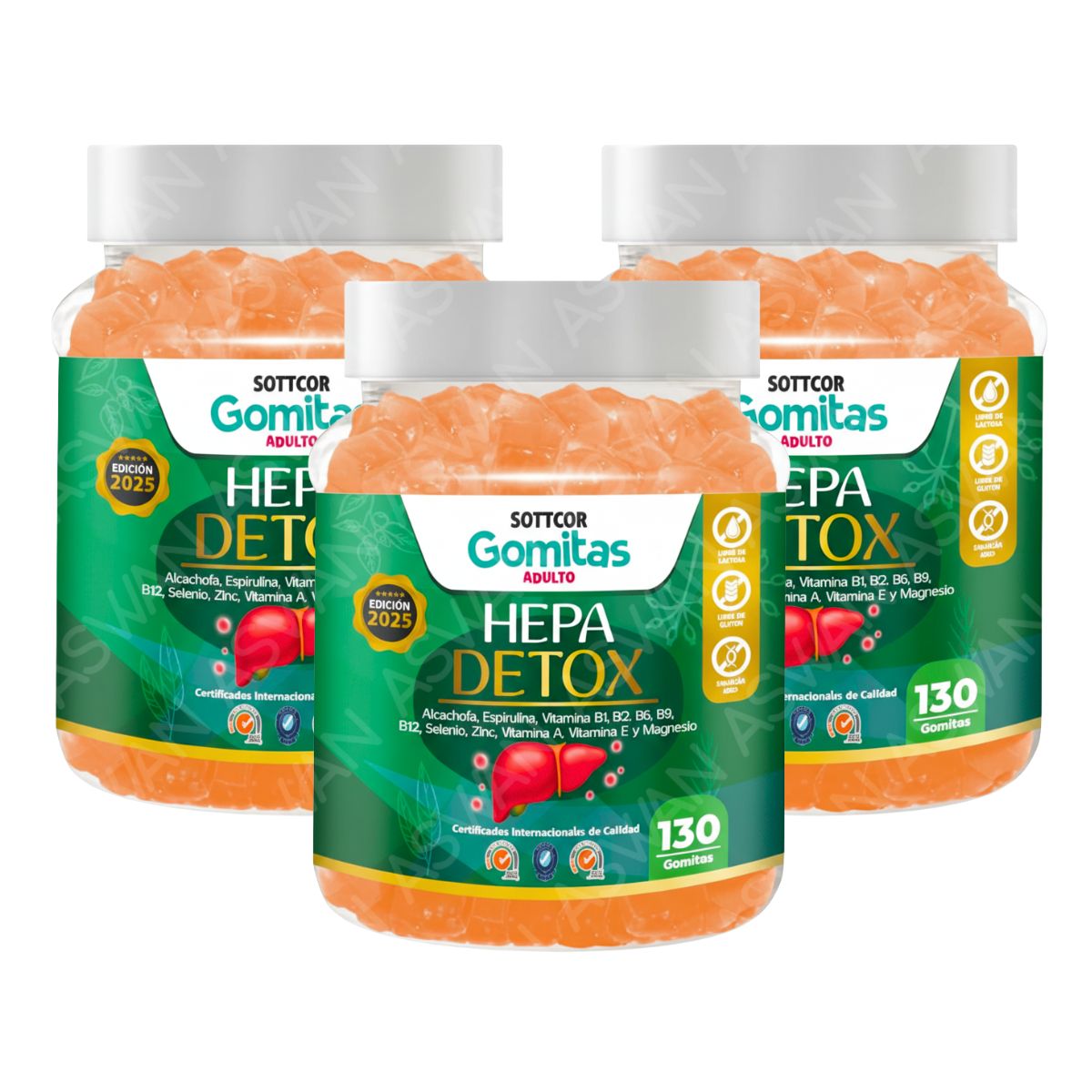 GENERICO - Pack X3 Gomitas Hepadetox 150 UND - SOTTCOR