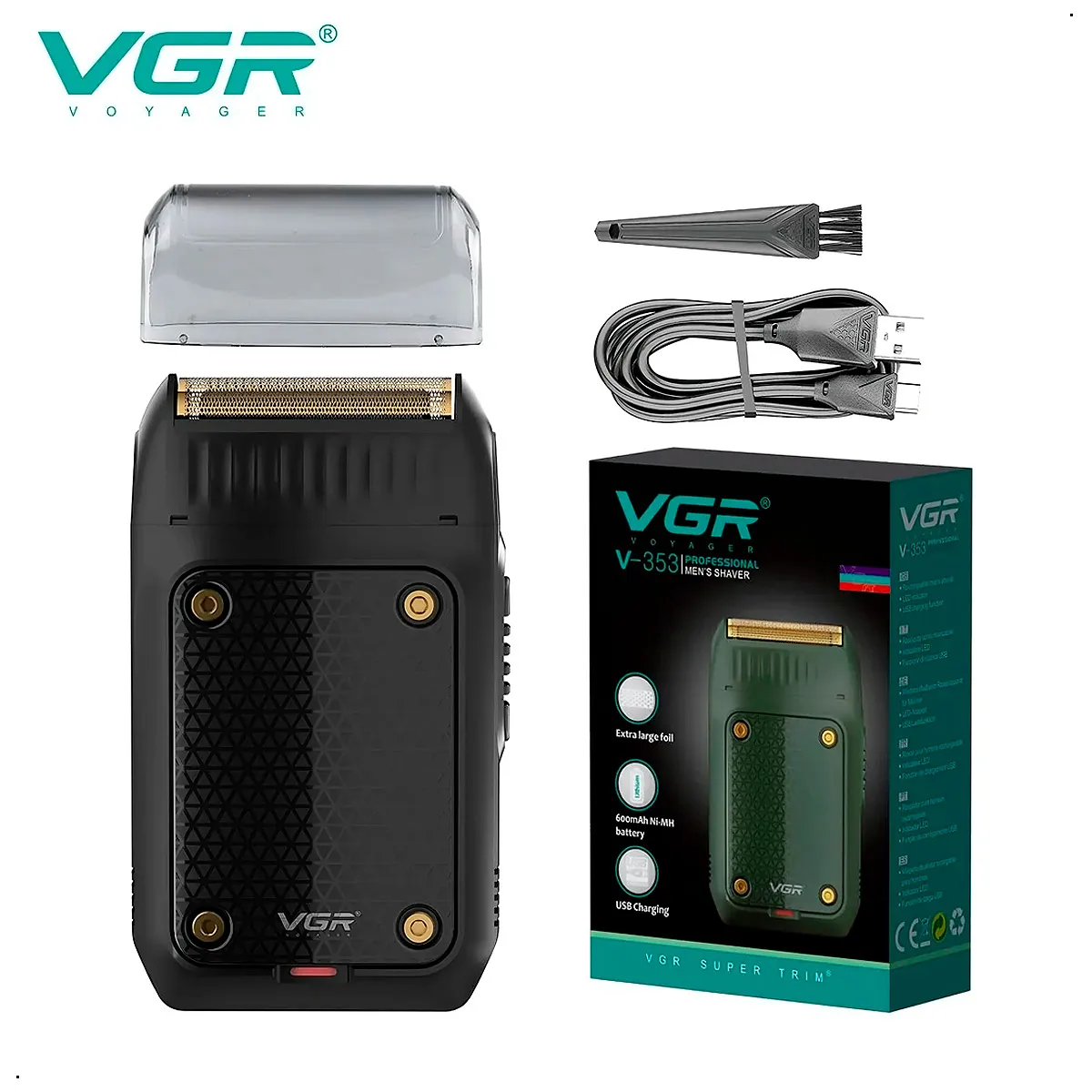 GENERICO - Afeitadora Mini Shaver Patillera Vgr V-353 Recargable