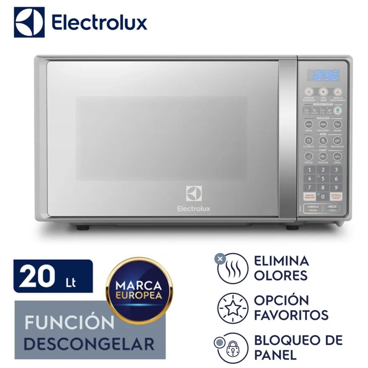 ELECTROLUX - Horno Microonda Electrolux 20L Electrico EMDO20S2GSRUG Silver