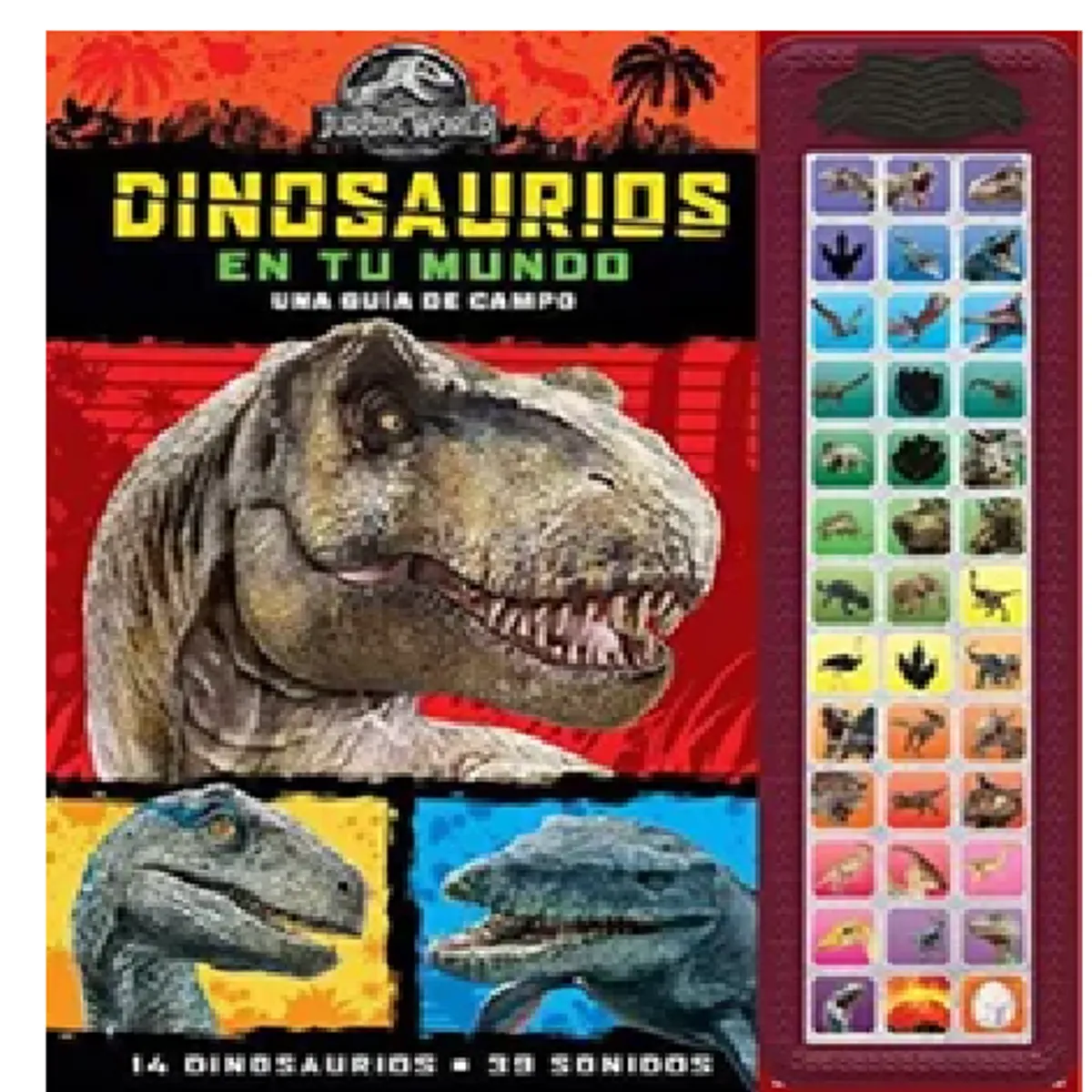 JURASSIC PARK - Libro interactivo Jurasic World con sonidos Dinosaurios en tu Mundo