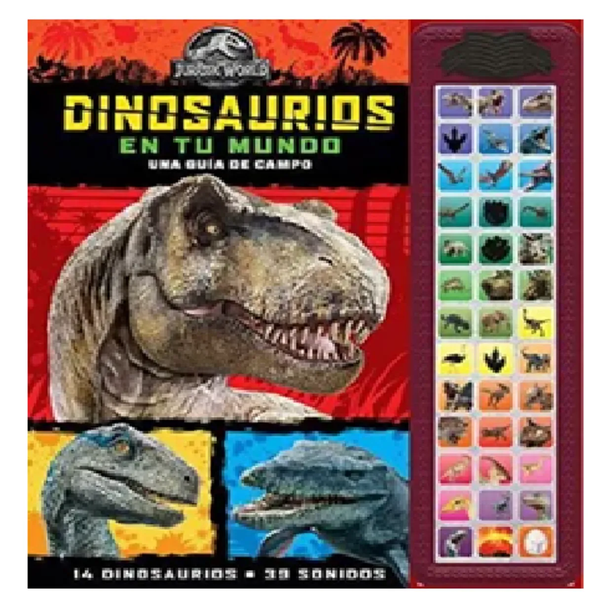 JURASSIC PARK - Libro interactivo Jurasic World con sonidos Dinosaurios en tu Mundo