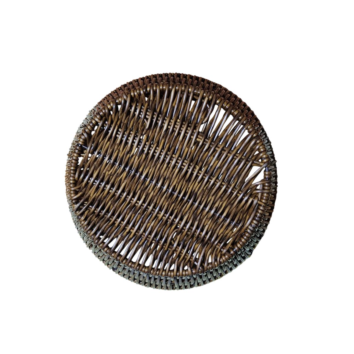 GENERICO - Set x2 Panera Cesta Circular de mimbre