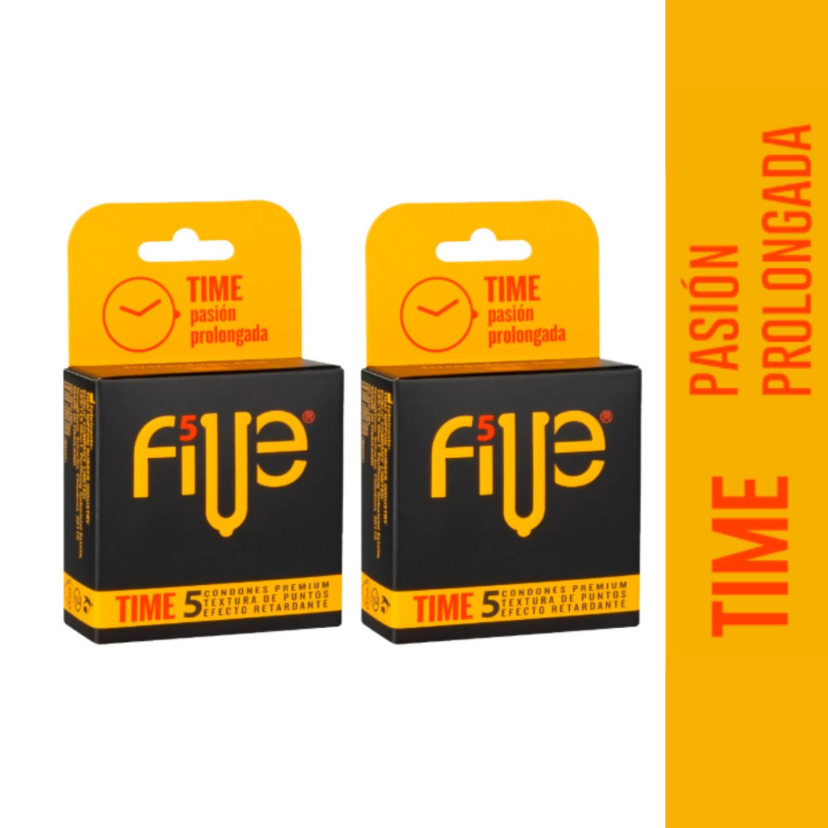 DR PINKY - Preservativos Condones Five Time 5 Efecto RETARDANTE Sexual Pack 02 Cajas