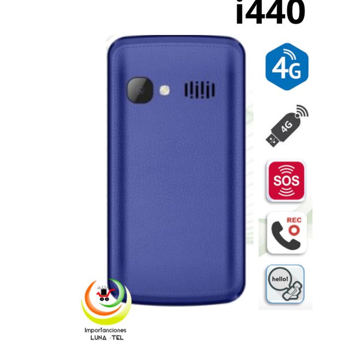 VERYKOOL - CELULAR BASICO VERYKOOL i440 FLIP 4G TAPA DUAL SIM -AZUL