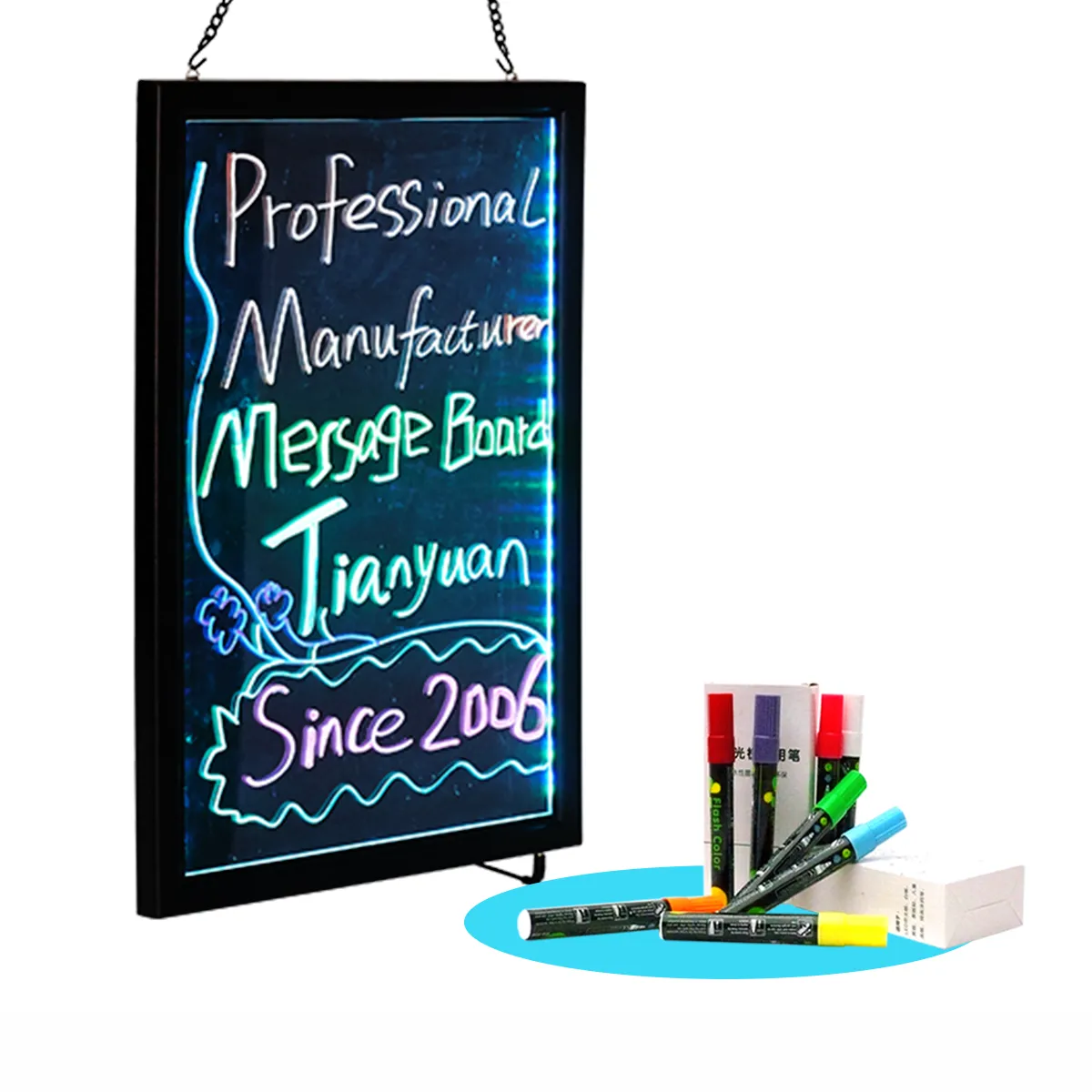 GENERICO - Pizarra LED con Luz 50x70 cm  Ideal para Menús Promociones y Eventos