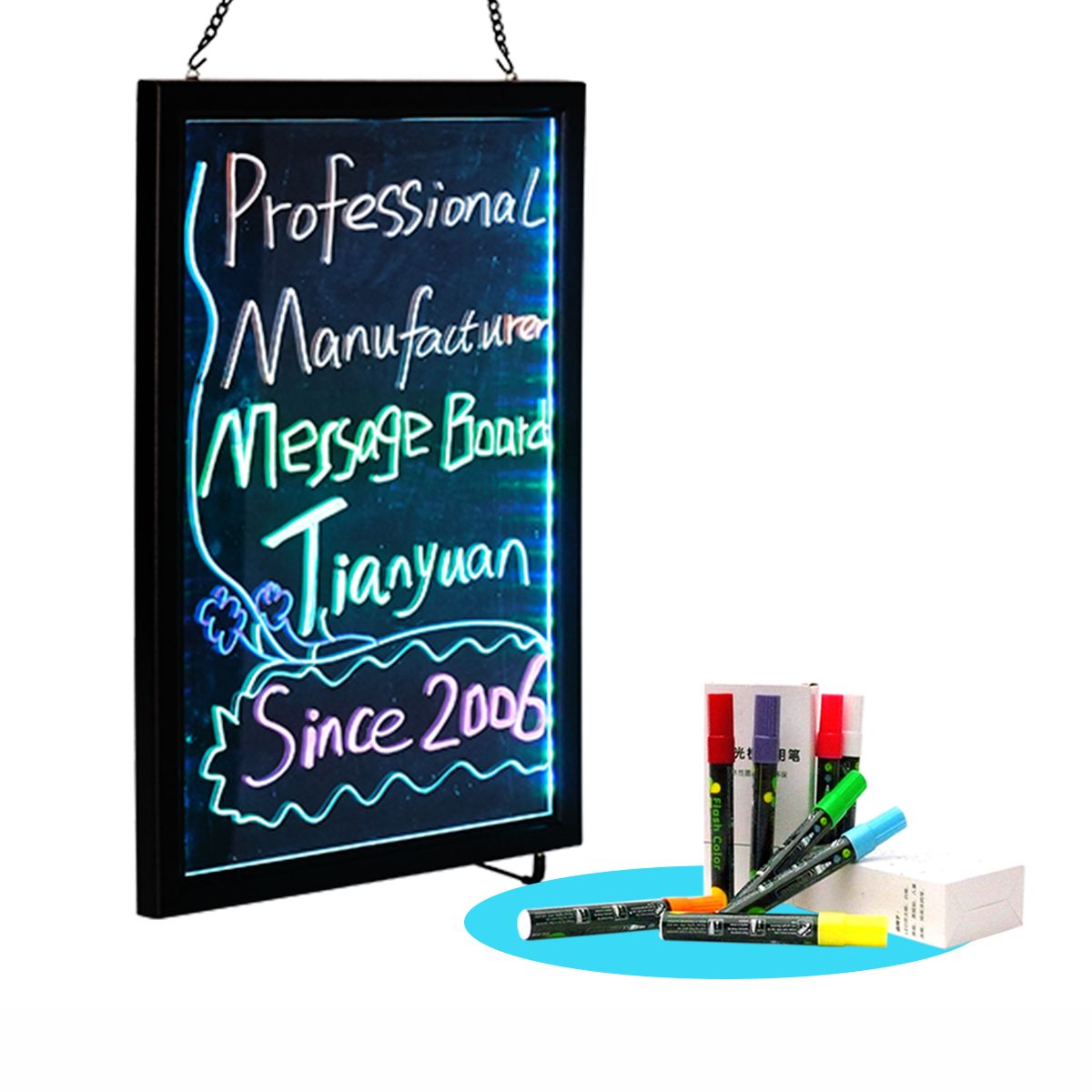 GENERICO - Pizarra LED con Luz 50x70 cm  Ideal para Menús Promociones y Eventos