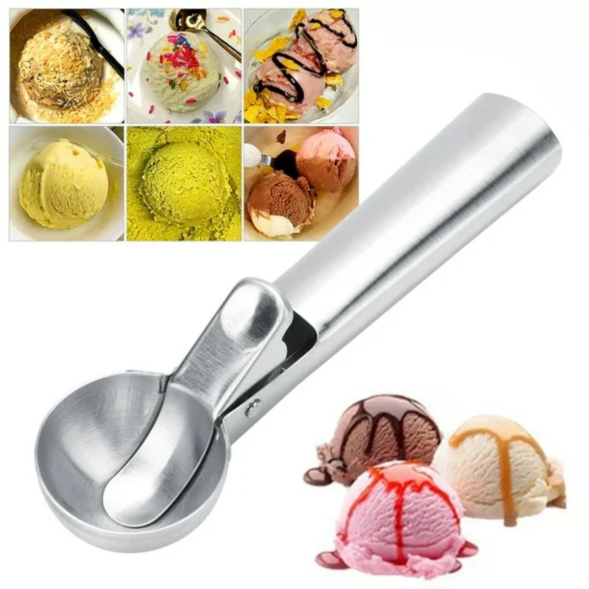 GENERICO - Cuchara para Helado Acero