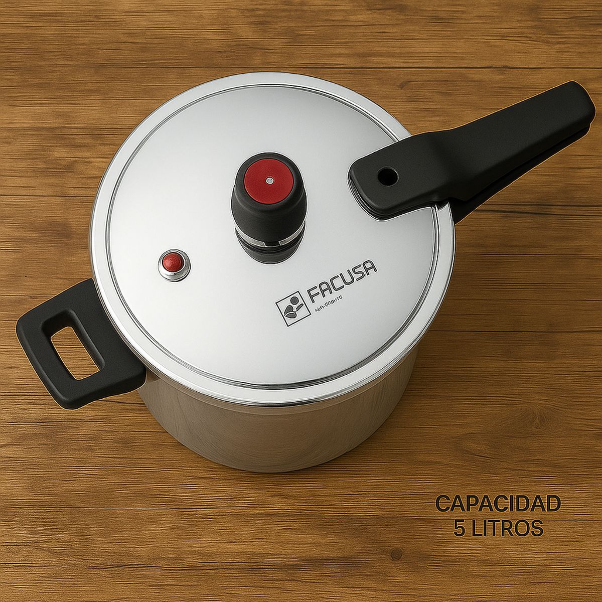 FACUSA - OLLA A PRESIÓN 5 LITROS ACERO INOXIDABLE FACUSA