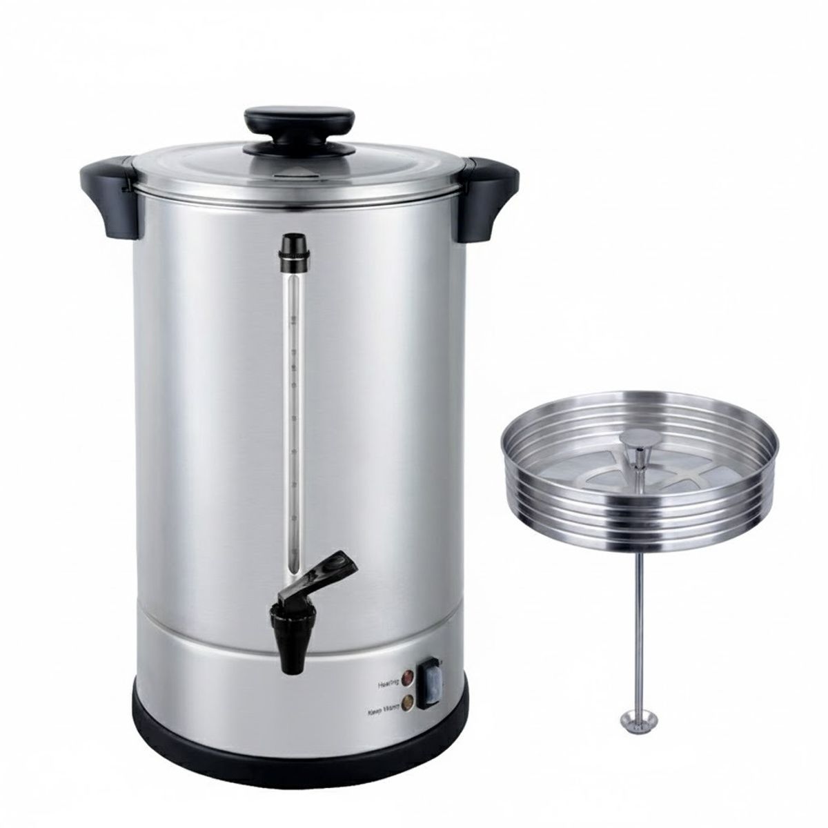 KING COMPANY - PASADOR DE CAFE ELECTRICO 8 LITROS ACERO INOXIDABLE