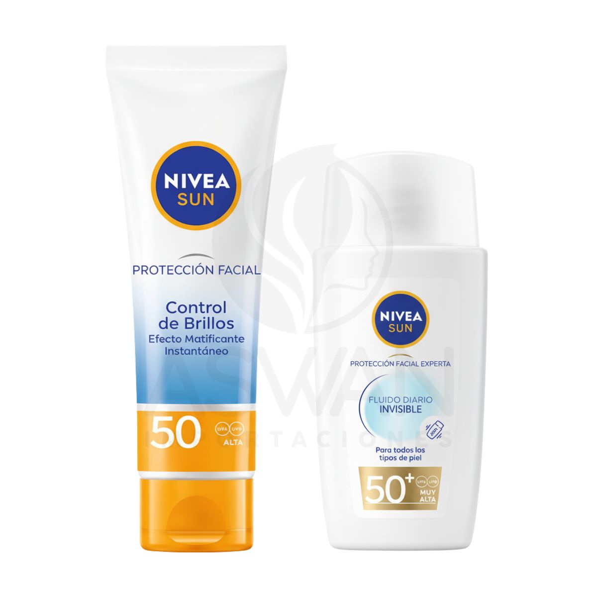 GENERICO - Pack Protector Solar Control Brillo + Invisible SPF50 NIVEA