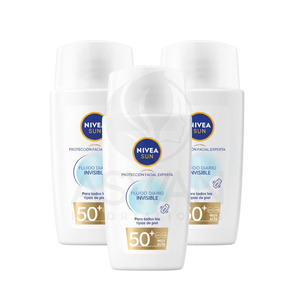 GENERICO - Pack x3 Protector Facial Invisible SPF50 40 ml - NIVEA