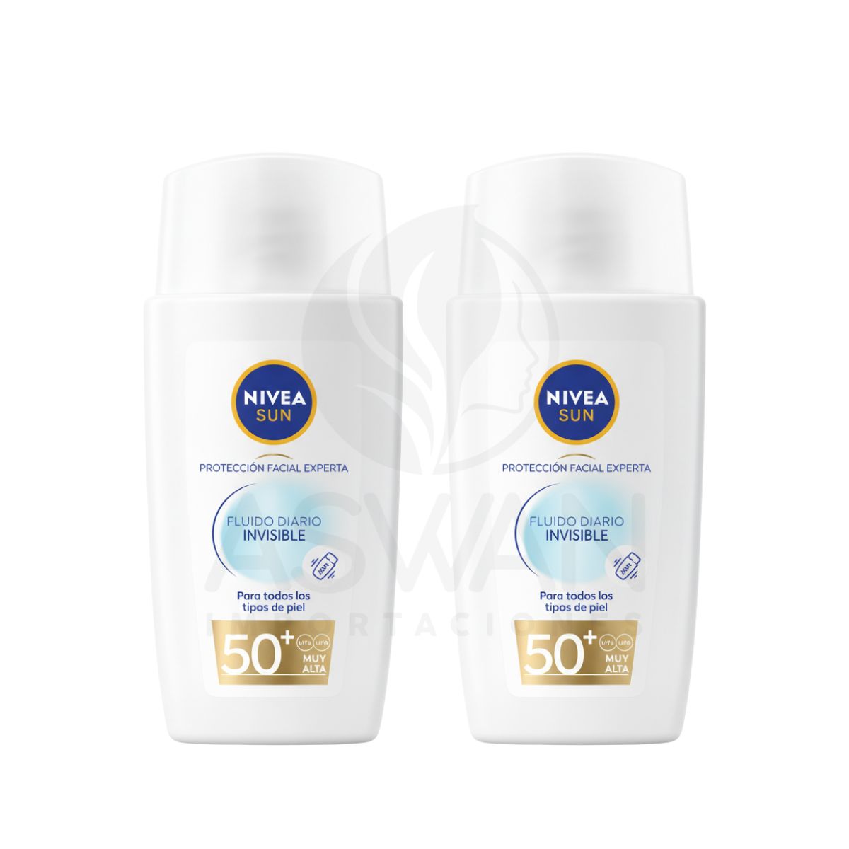 GENERICO - Pack x2 Protector Facial Invisible SPF50 40 ml - NIVEA