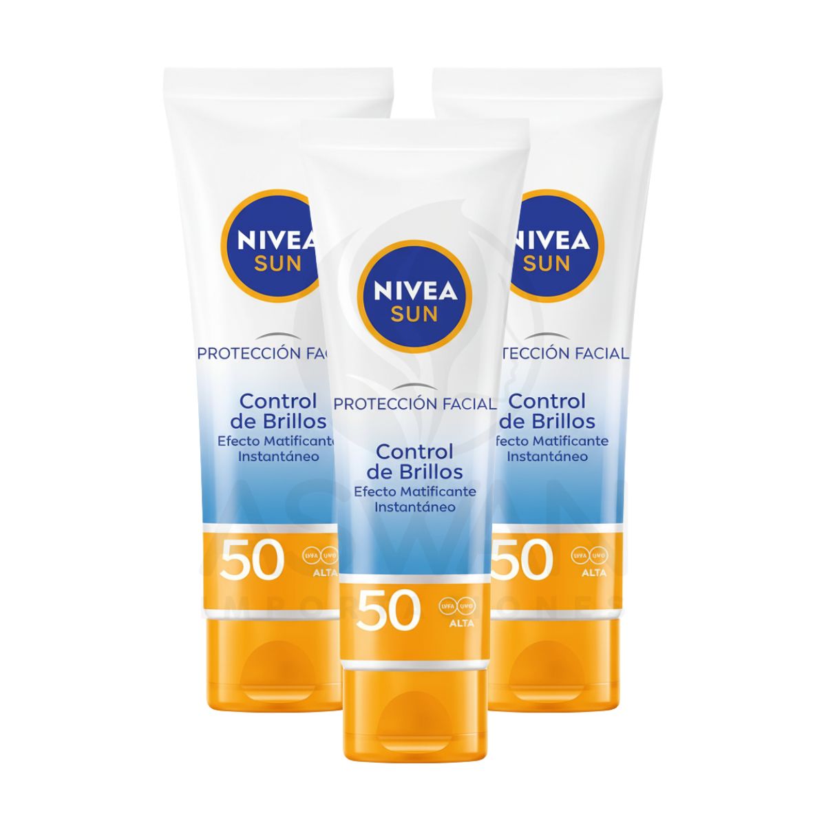 GENERICO - Pack x3 Protector Facial SPF50 Control Brillo 50 ml - NIVEA