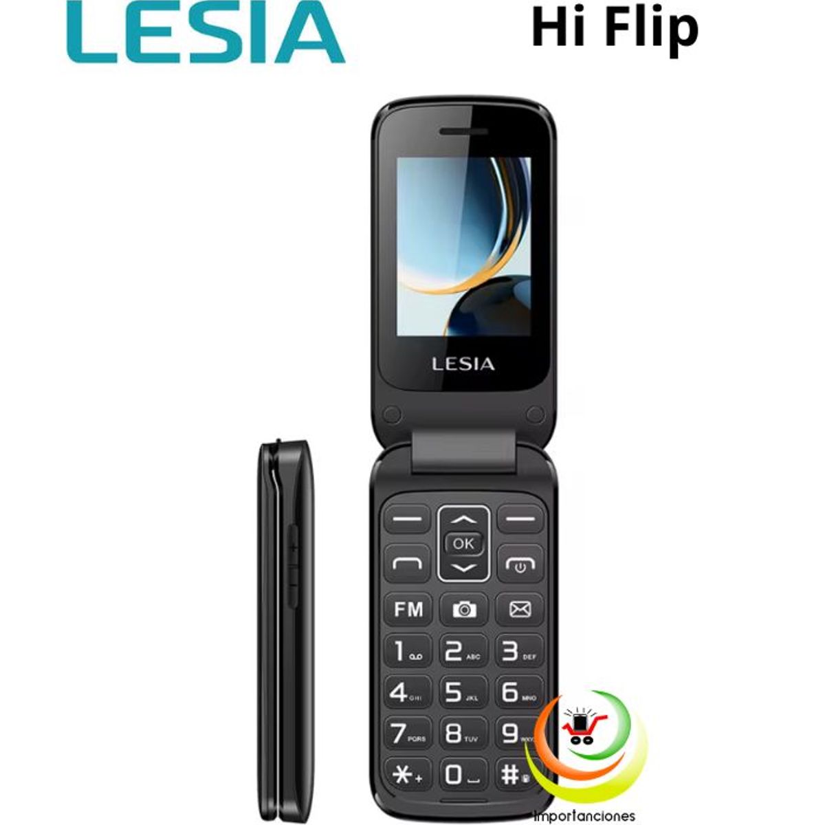 LESIA - CELULAR BASICO LESIA HI FLIP  2G TAPA DUAL SIM -NEGRO