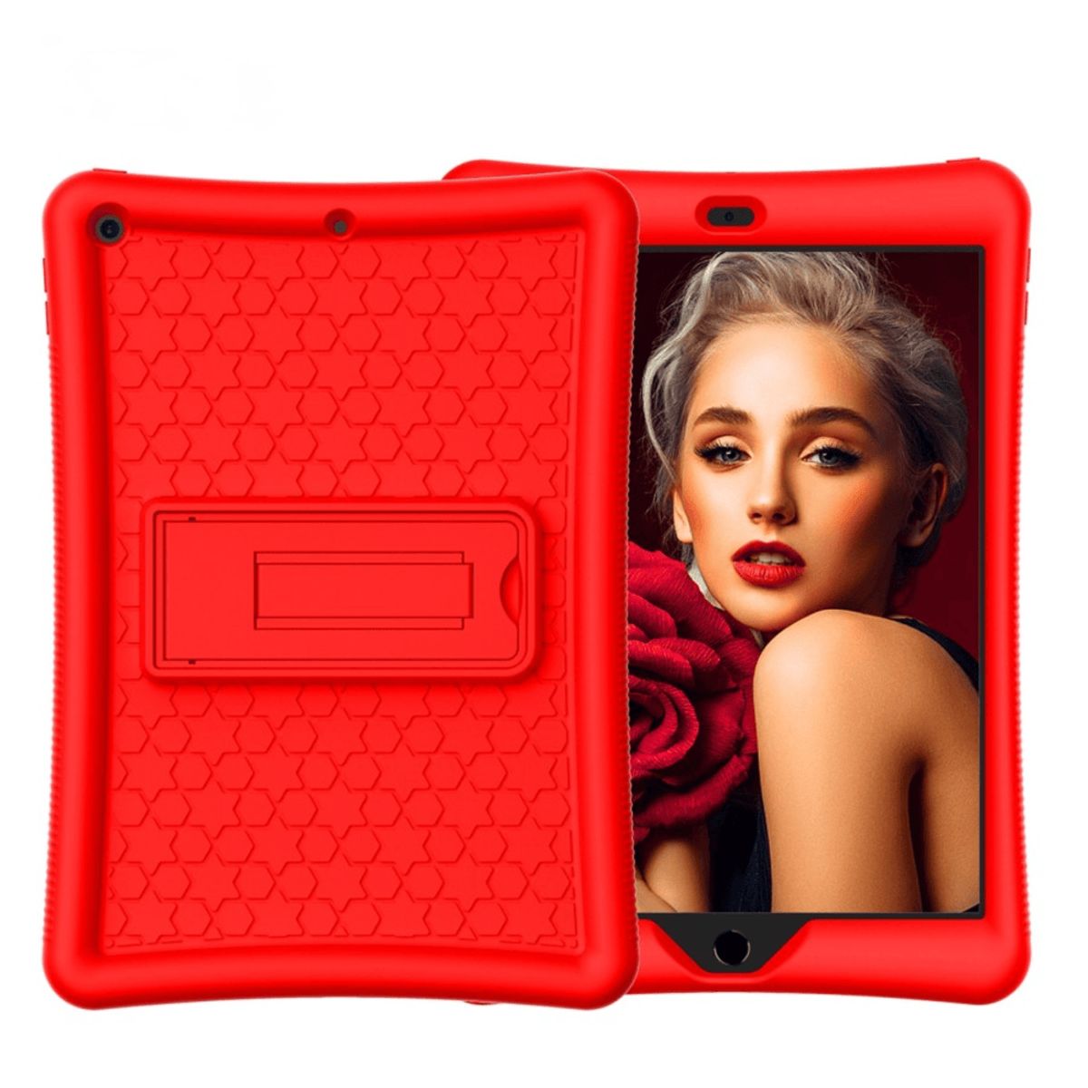 GENERICO - Funda para Lenovo Tab Yoga Smart 101 - Silicona Soft Antishock Roja