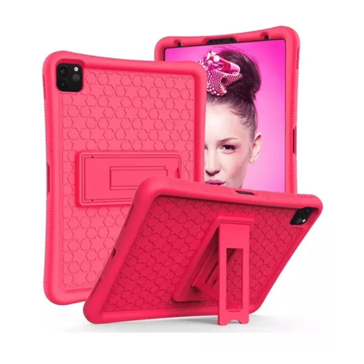 GENERICO - Funda para Samsung Tab S7 Plus 124 Silicona Soft Antishock Fucsia