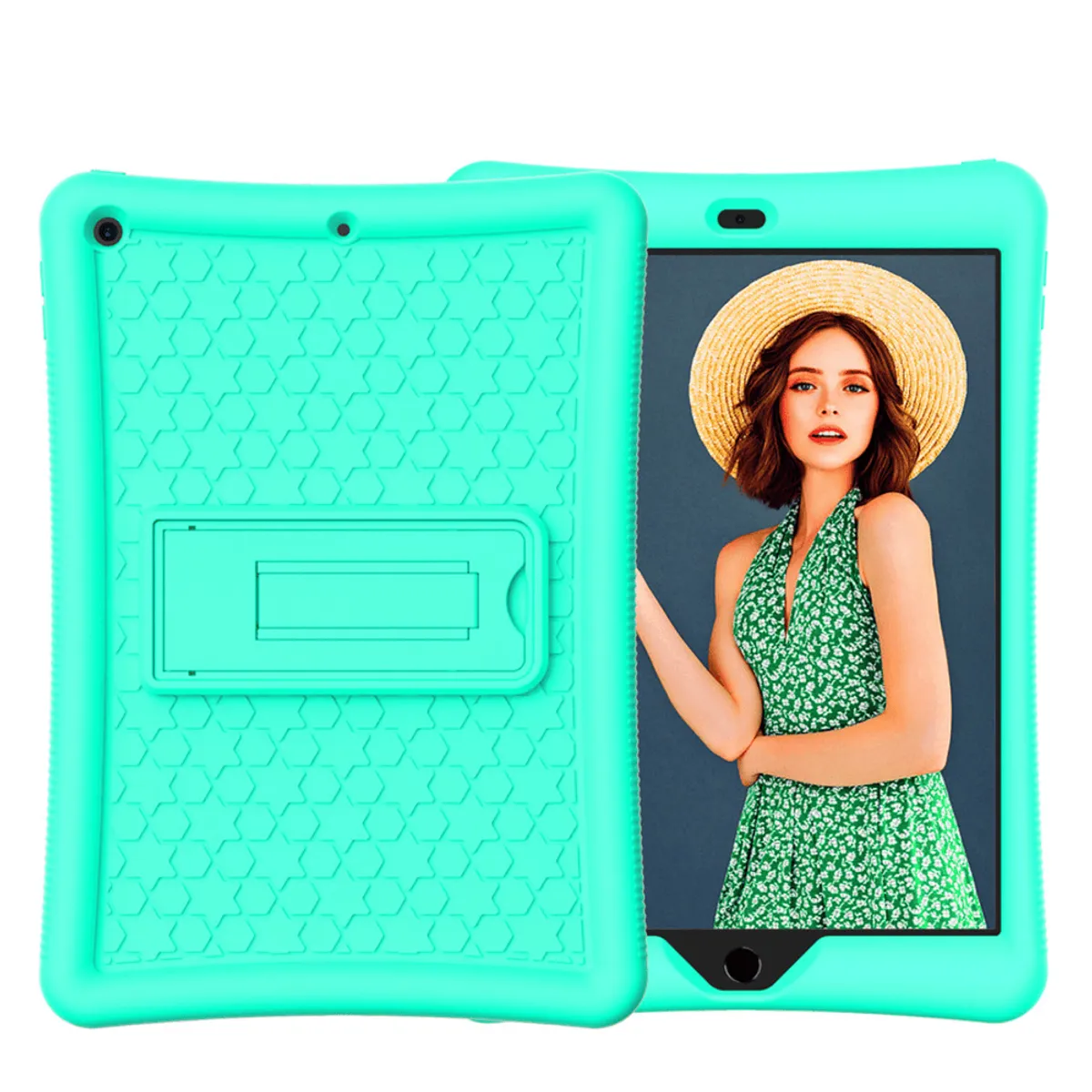 GENERICO - Funda para Lenovo Tab Yoga Smart 101 Silicona Soft Antishock Verde