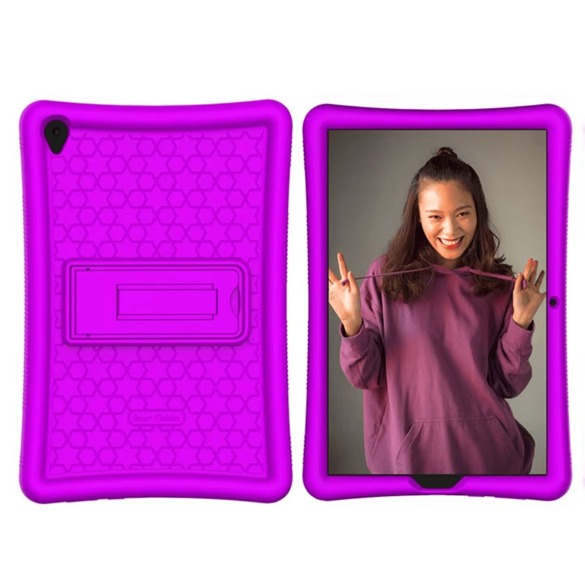 GENERICO - Funda para Lenovo Tab Yoga Smart 101 Silicona Soft Antishock Morado