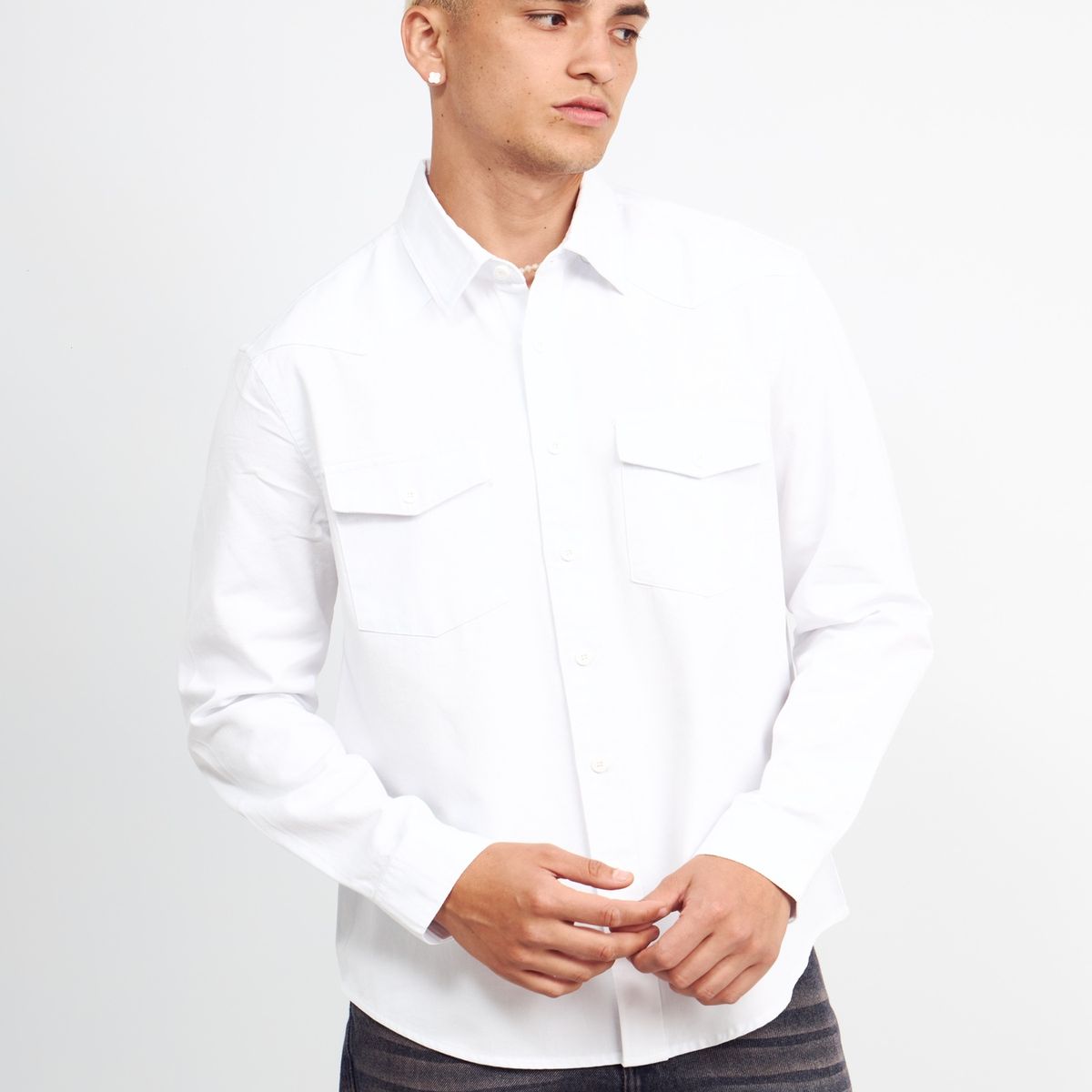 ISAGUE - Sobrecamisa Anglo Manga Larga Hombre