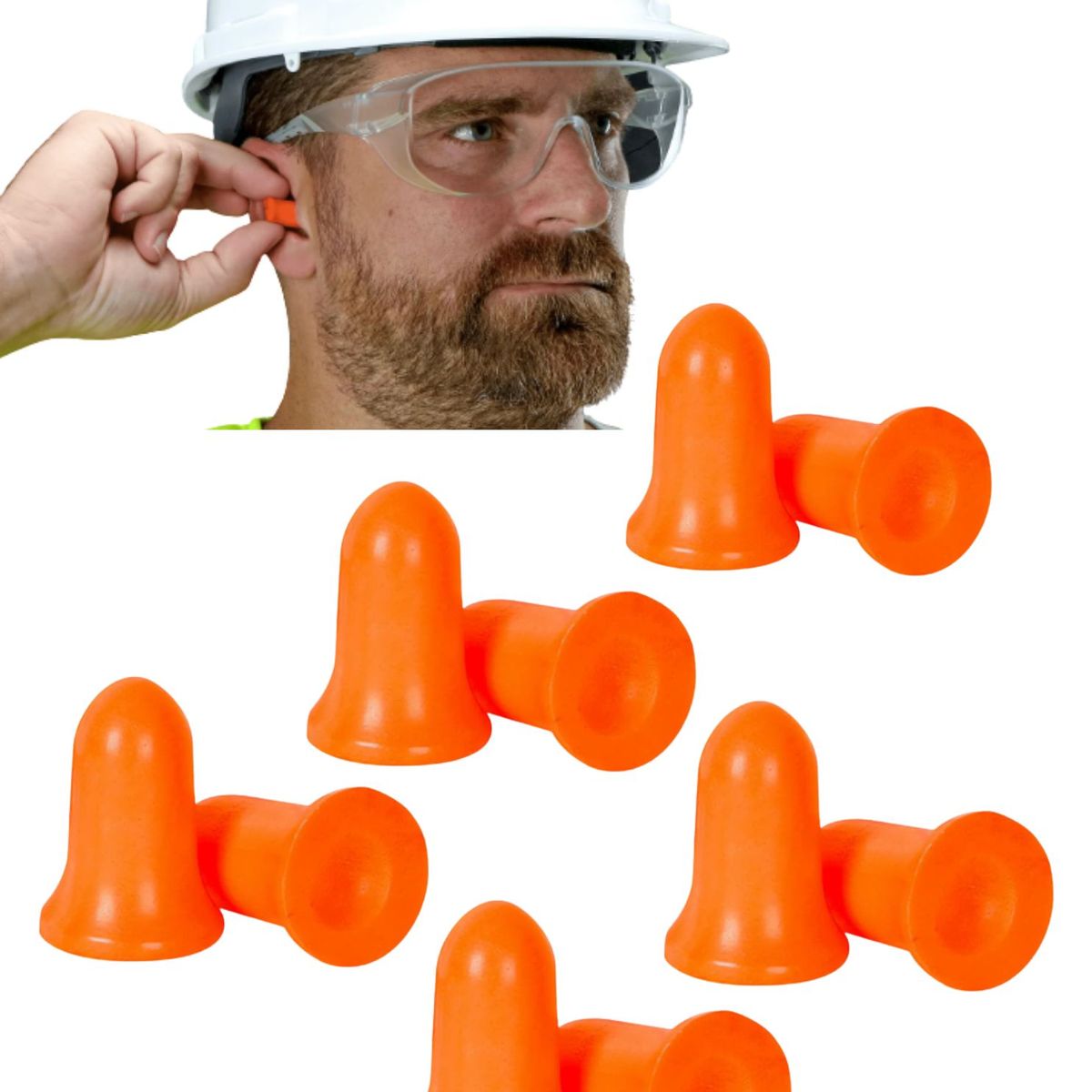 GENERICO - Tapón De Oído De Espuma Reducción De Ruido forma de campana 05  Pares