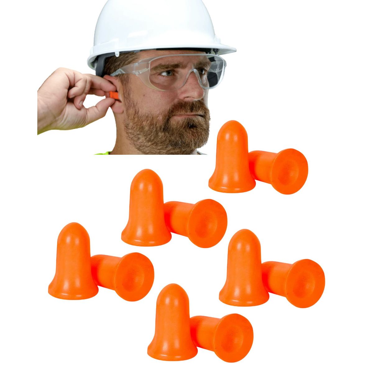 GENERICO - Tapón De Oído De Espuma Reducción De Ruido forma de campana 05  Pares