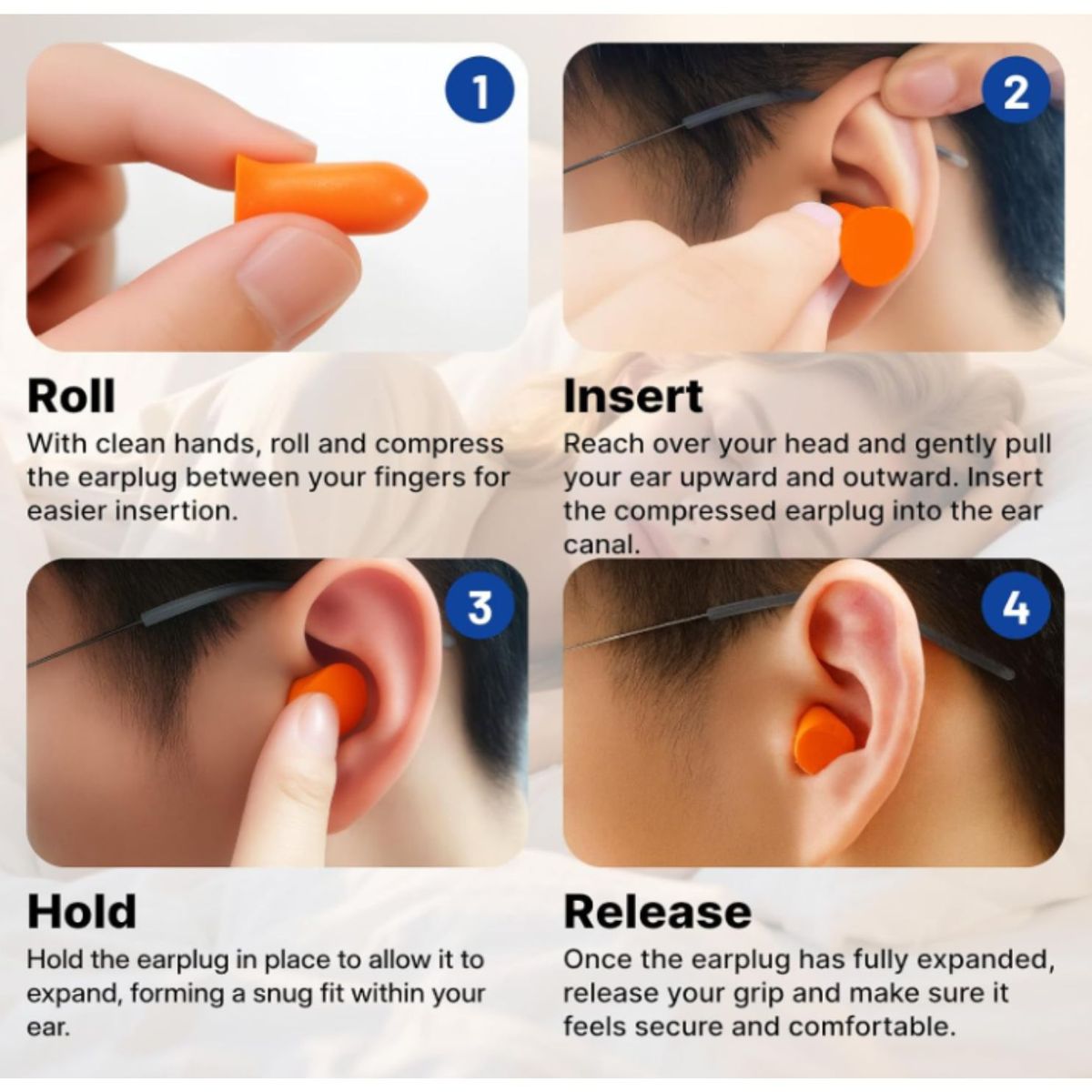 GENERICO - Tapón De Oído De Espuma Reducción De Ruido forma de campana 05  Pares