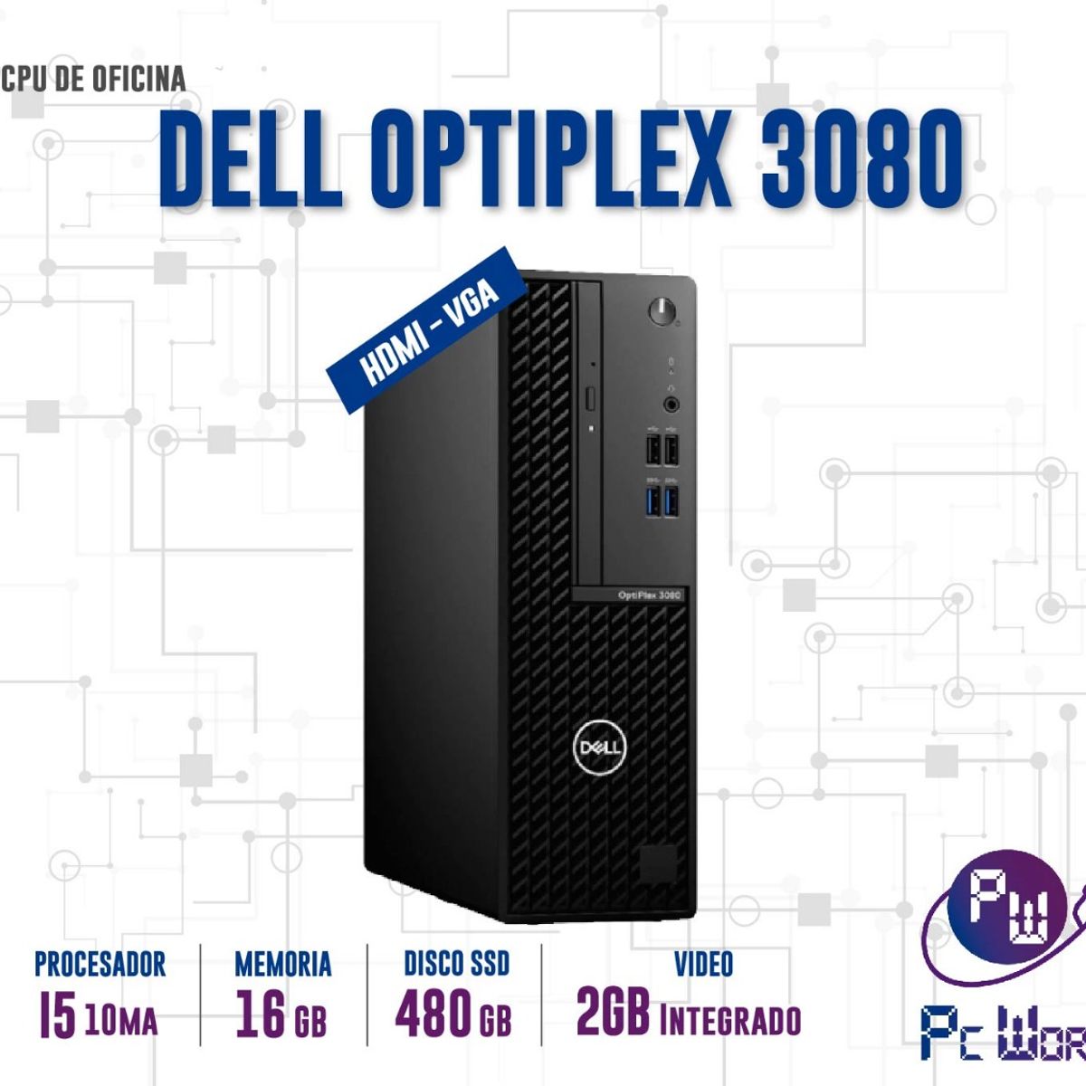 DELL - Cpu De Escritorio Refurbished Dell Optiplex 3080 I5