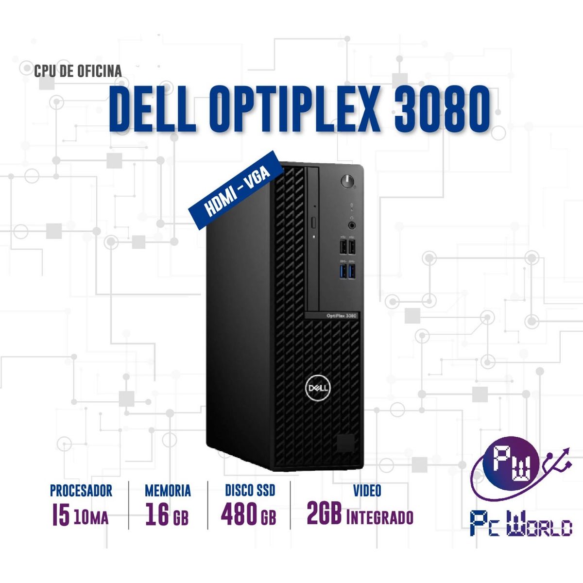 DELL - Cpu De Escritorio Refurbished Dell Optiplex 3080 I5