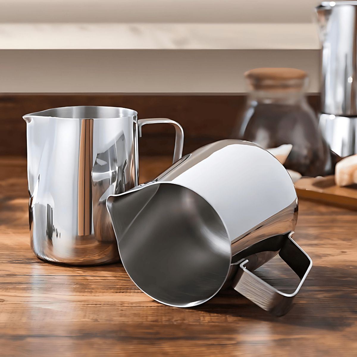 GENERICO - Jarra Barista de acero inox 1lT ml Wallace