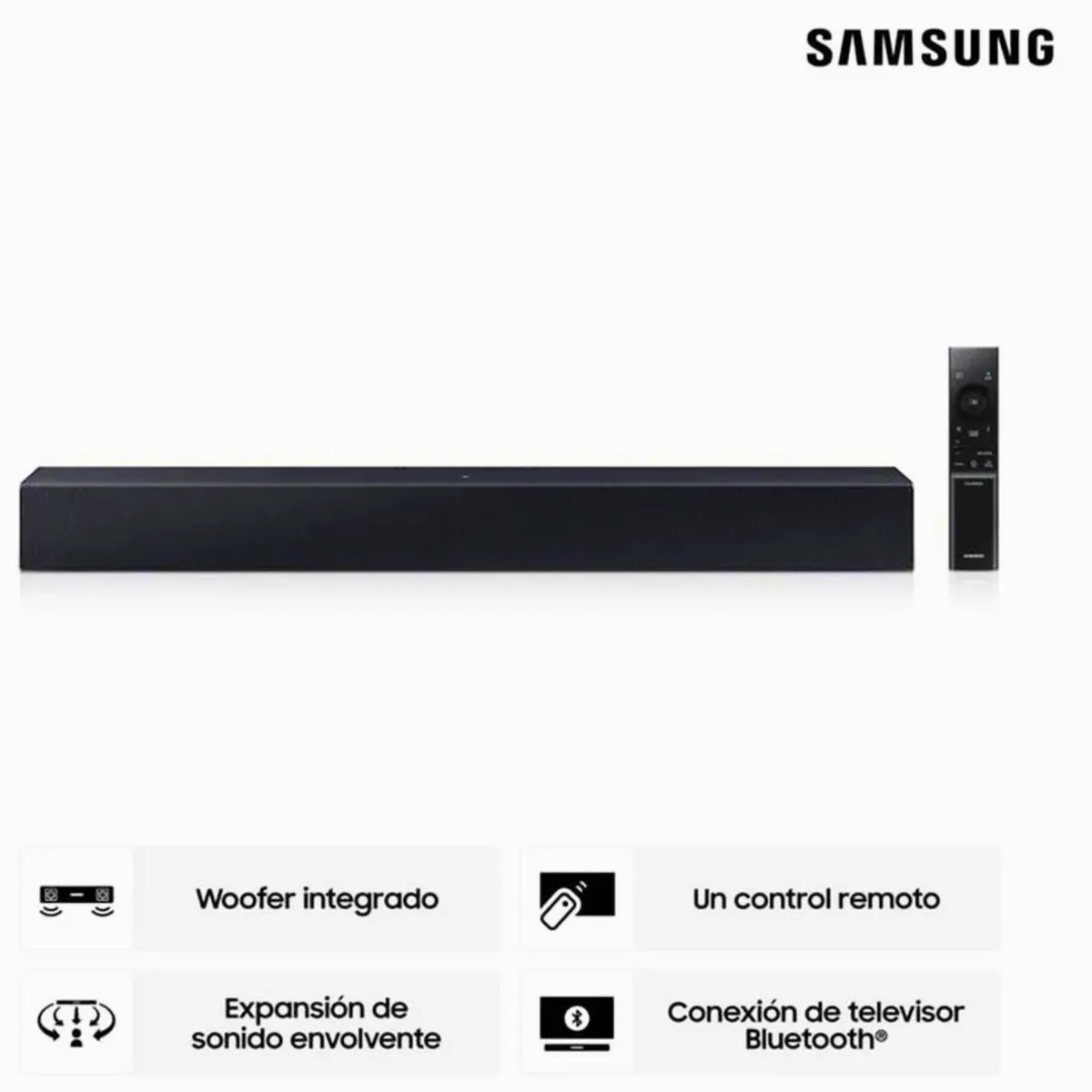 SAMSUNG - Soundbar Samsung 2.0 CH HW-B400F/PE 40 Watts (2025)