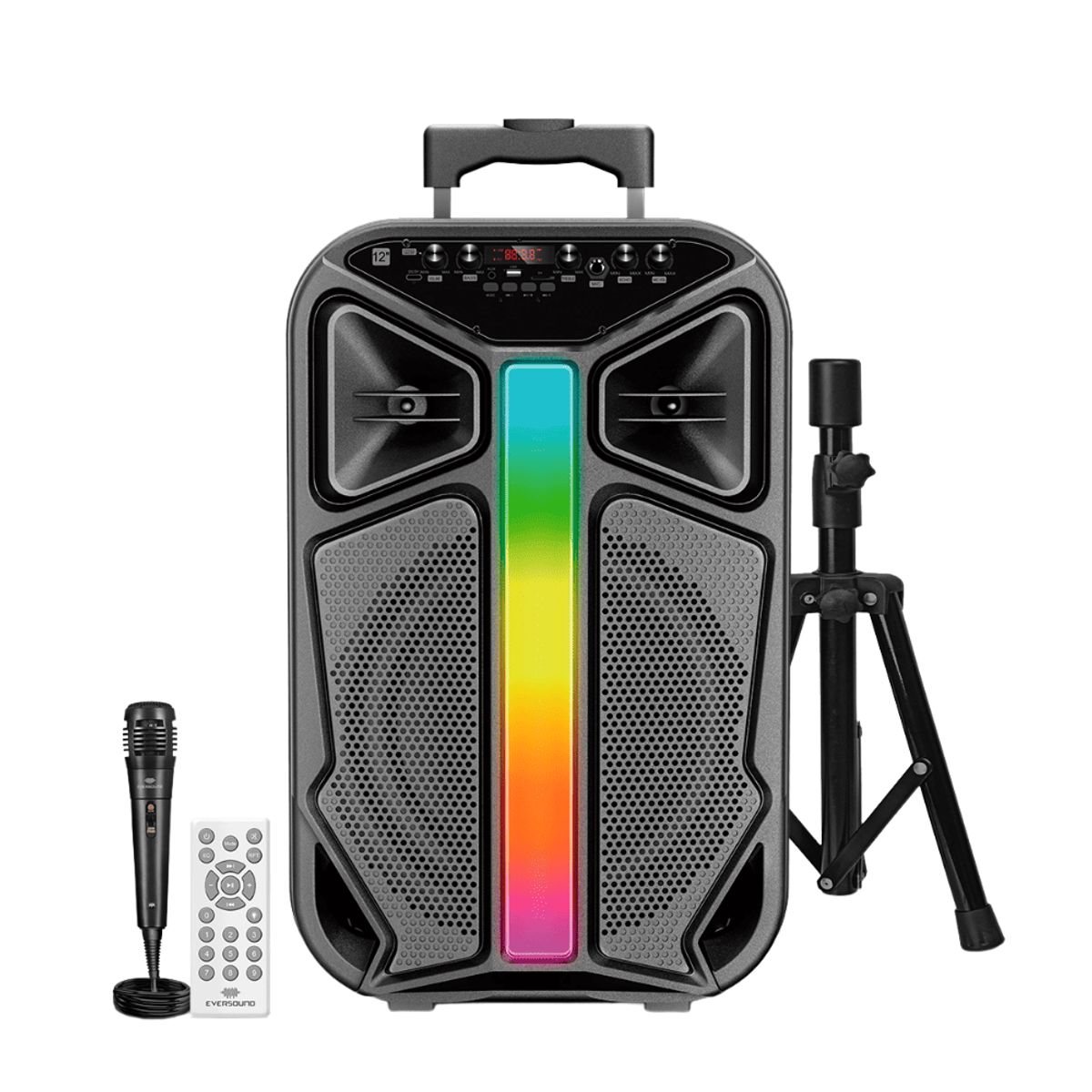 EVERSOUND - Parlante Bluetooth Eversound Lyrico 12” EV 6000T con Micrófono Alámbrico