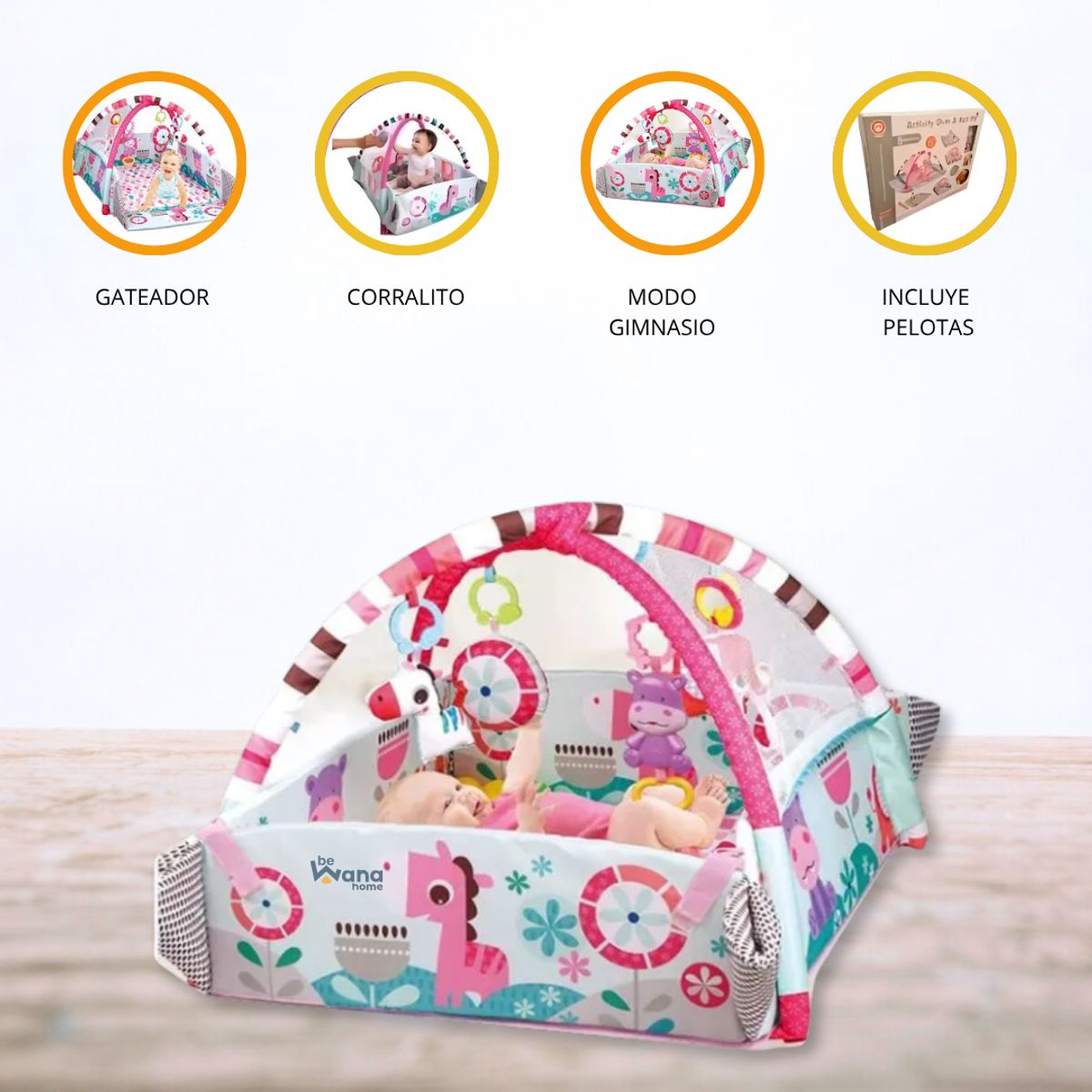 CUZKA - Gymnasio Centro de entretenimiento 3 en 1 ''GYMCO''  Pink