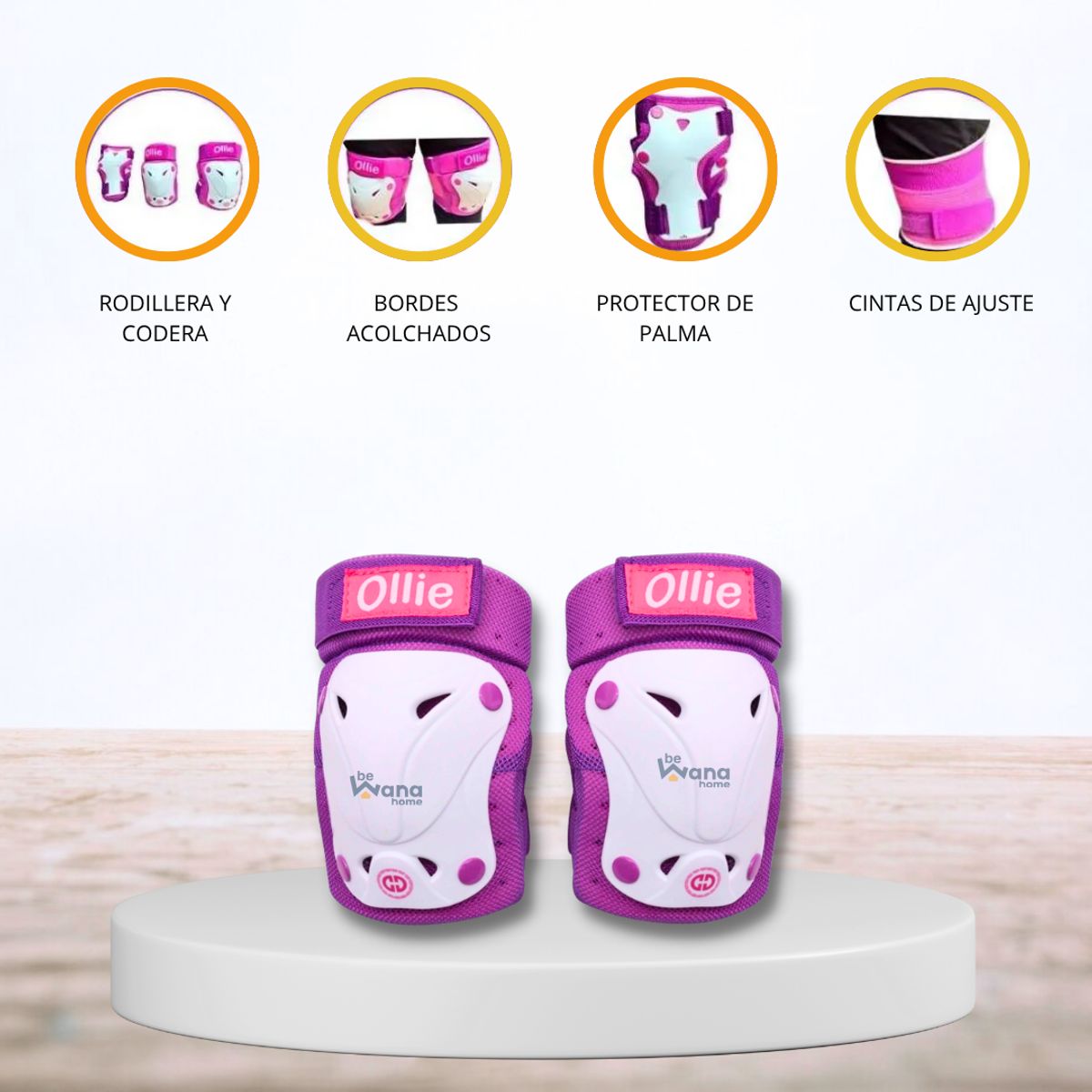 OLLIE - Set Protector Para Niña Ollie »LILA» PINK