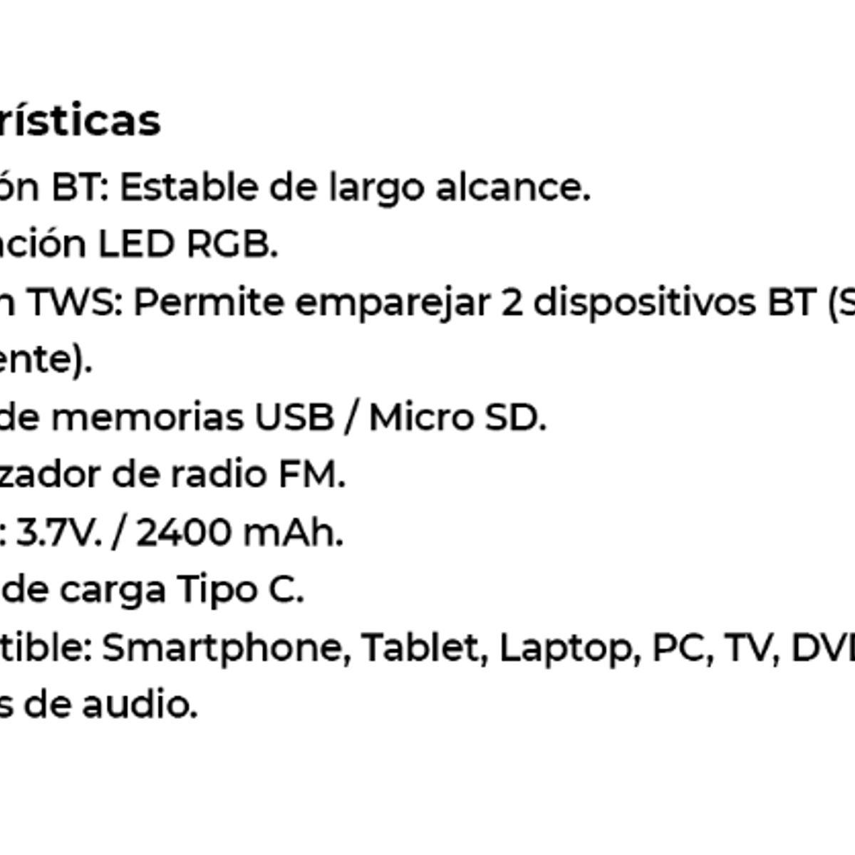 EVERSOUND - Parlante Bluetooth EVERSOUND STRUDEL EV500A Led RGB Camuflado